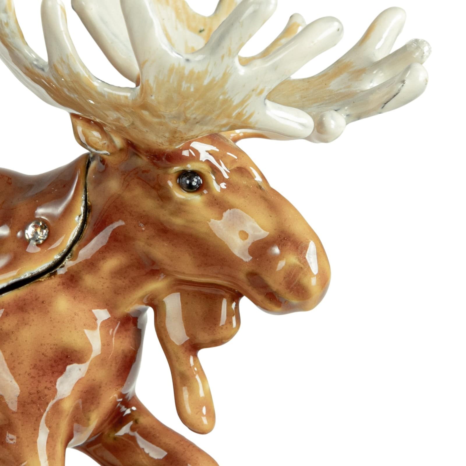 Hello Honey&#xAE; 3.5&#x22; Brown Majestic Moose Trinket Box