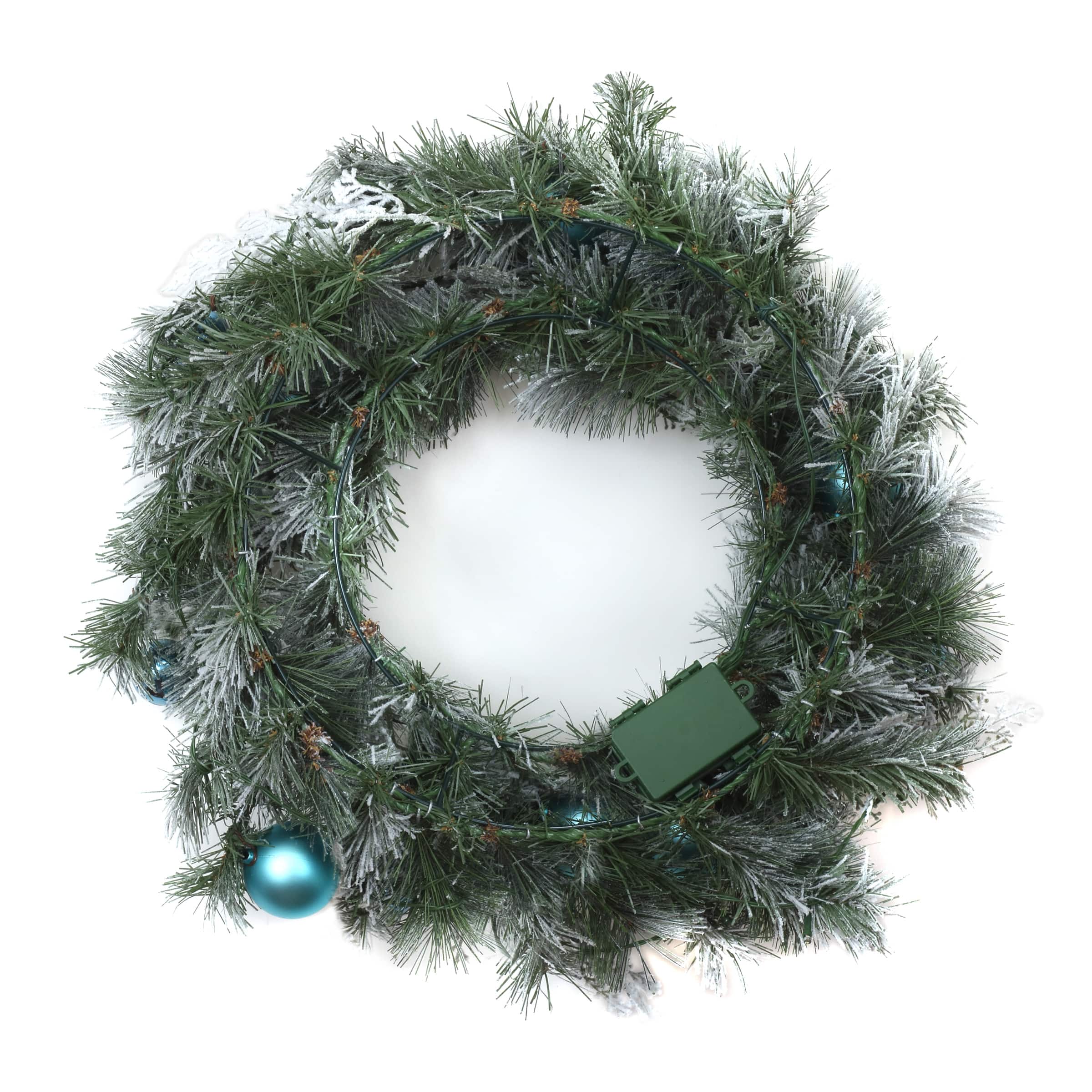 24" Pre-lit LED Tinkham Pine Wreath