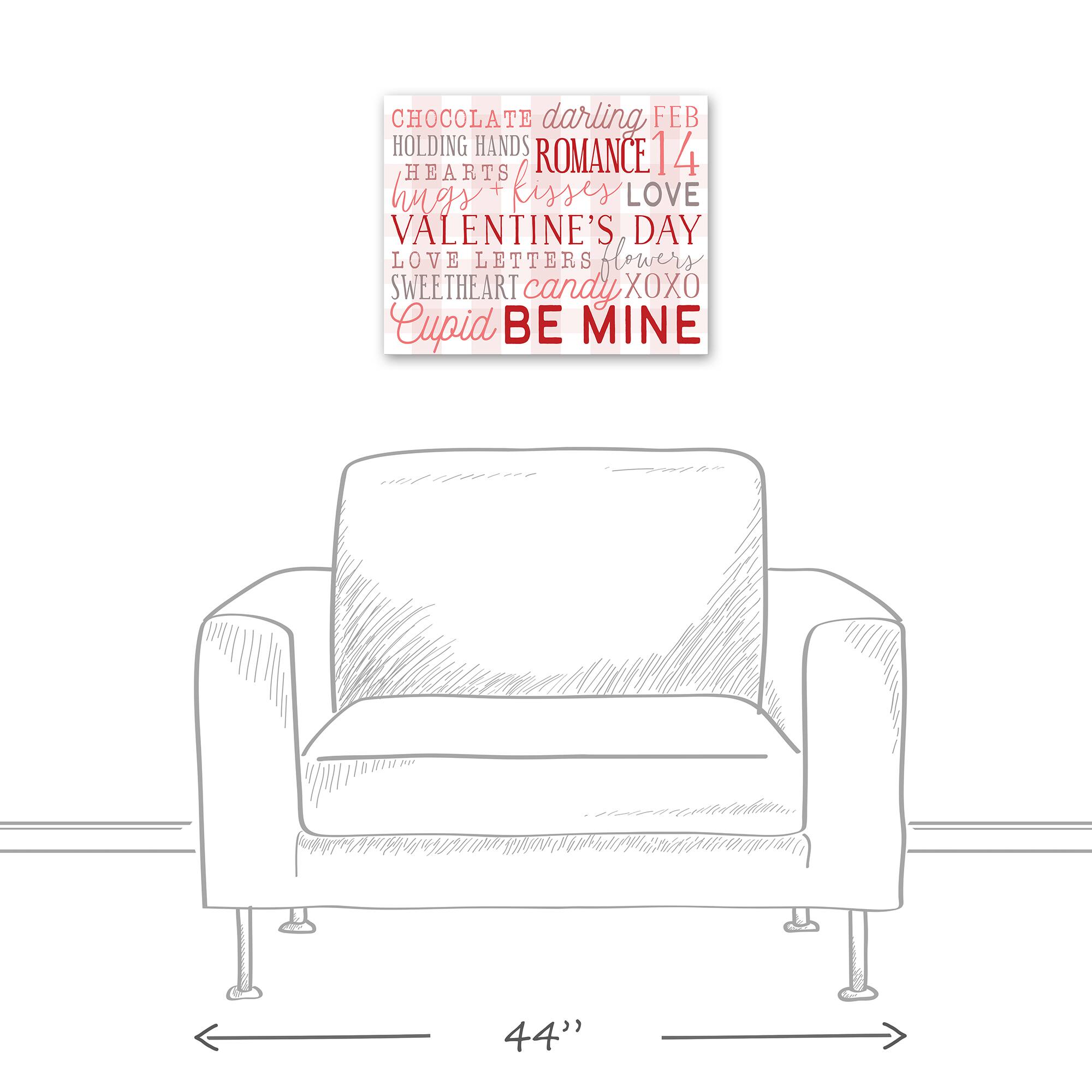 Valentines Day Words Canvas Wall Art