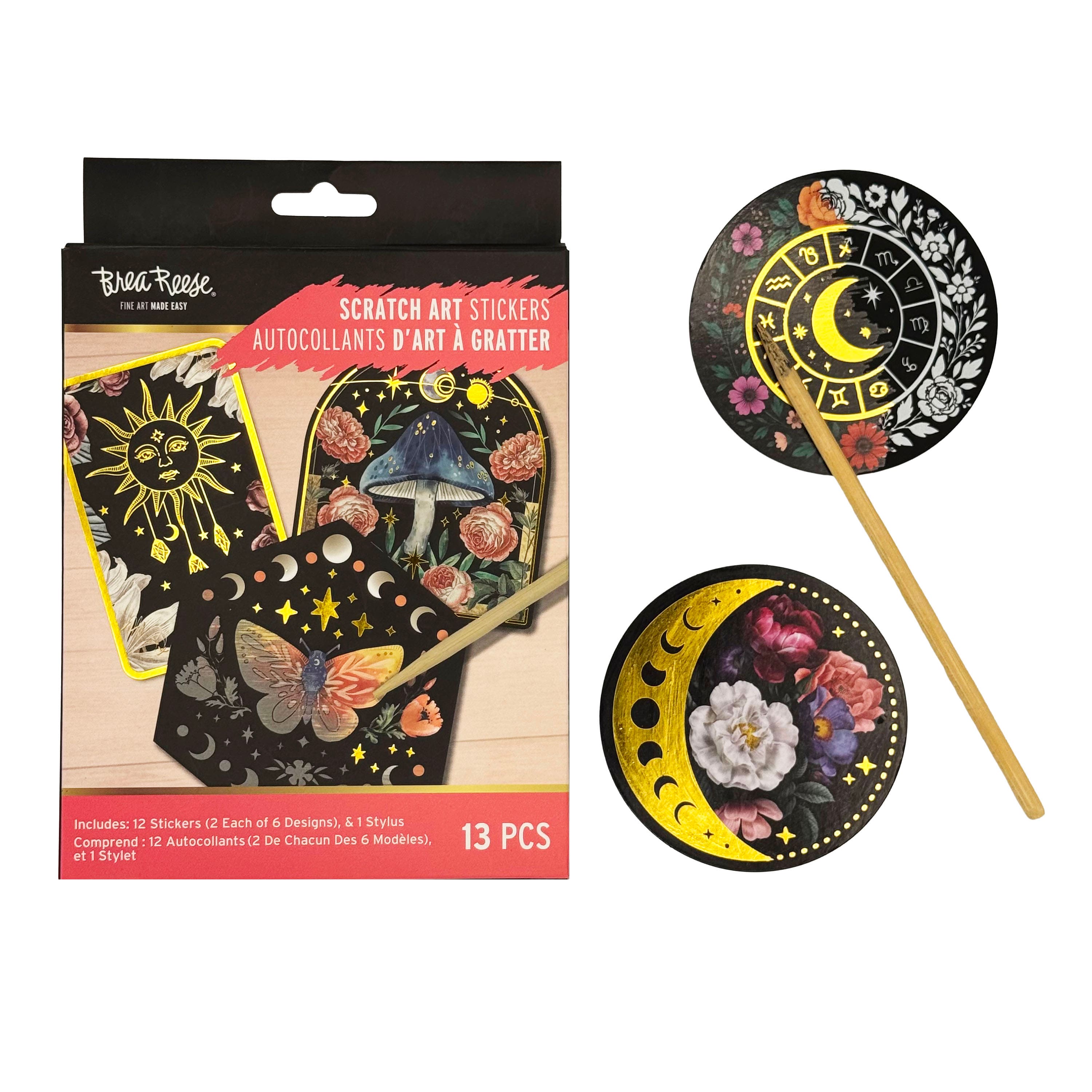 Brea Reese™ Celestial Scratch Art Stickers