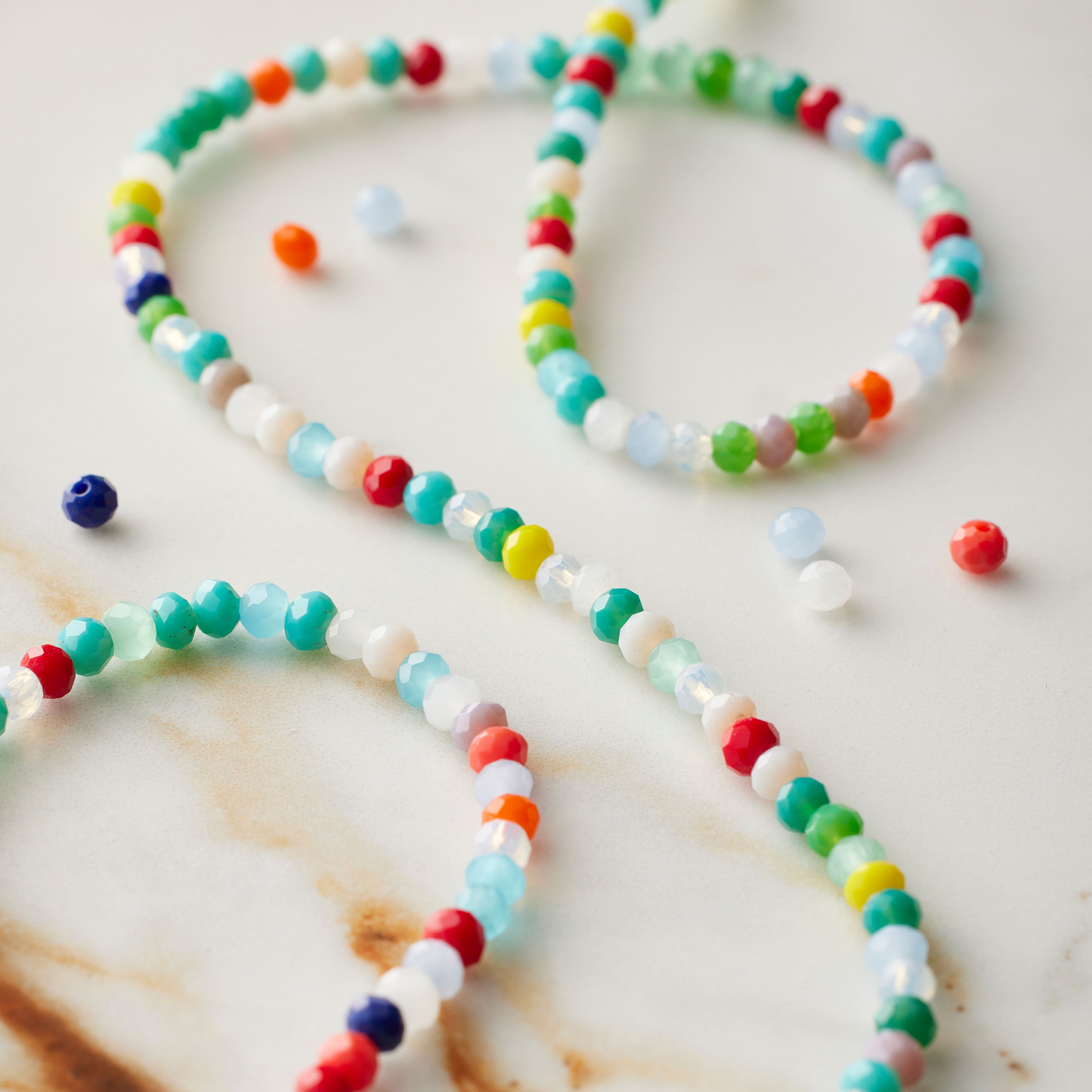 Multicolor Faceted Glass Rondelle Beads, 3mm by Bead Landing&#x2122;