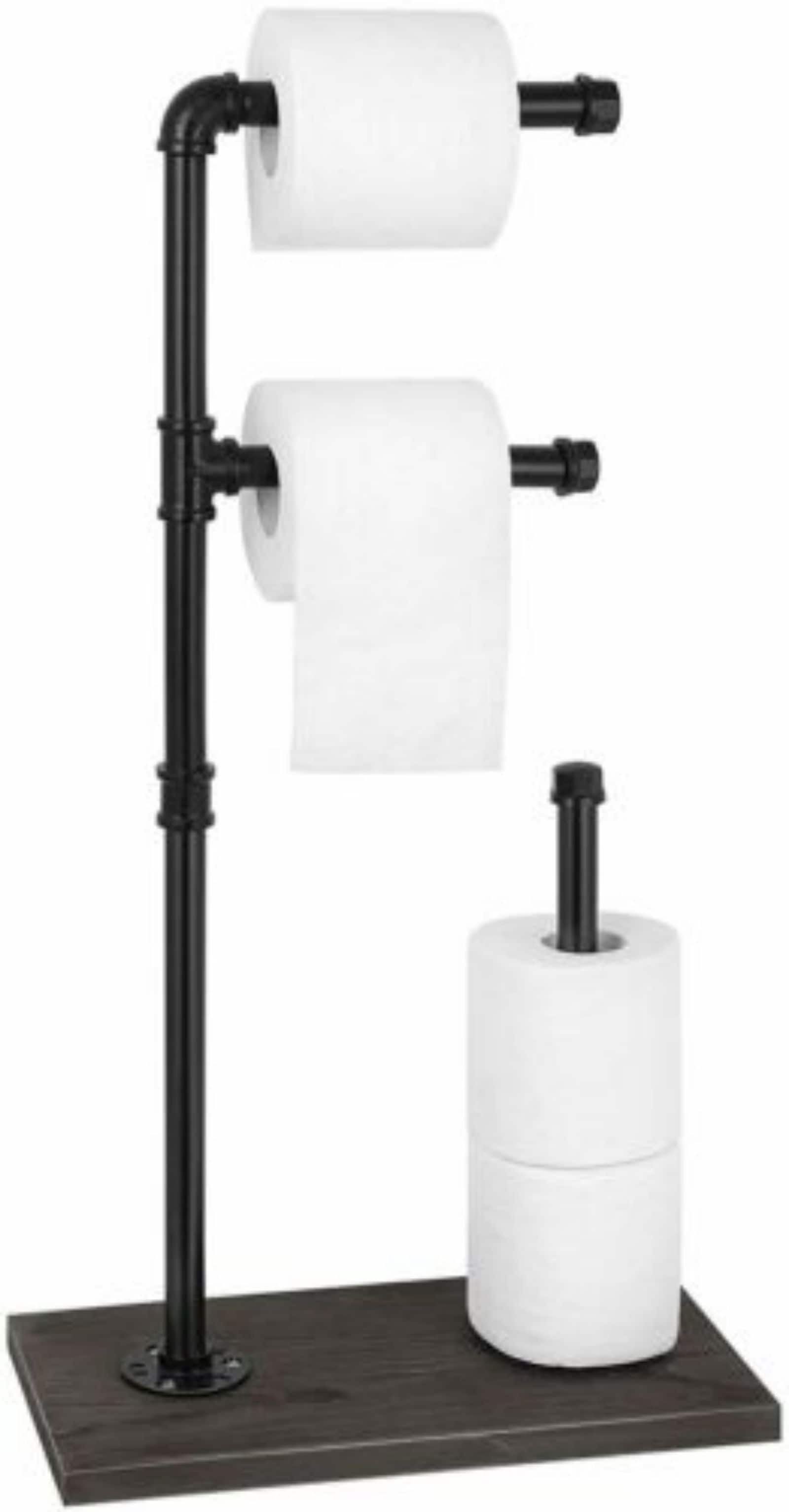 Black Commercial Toilet Paper Holder with Shelf