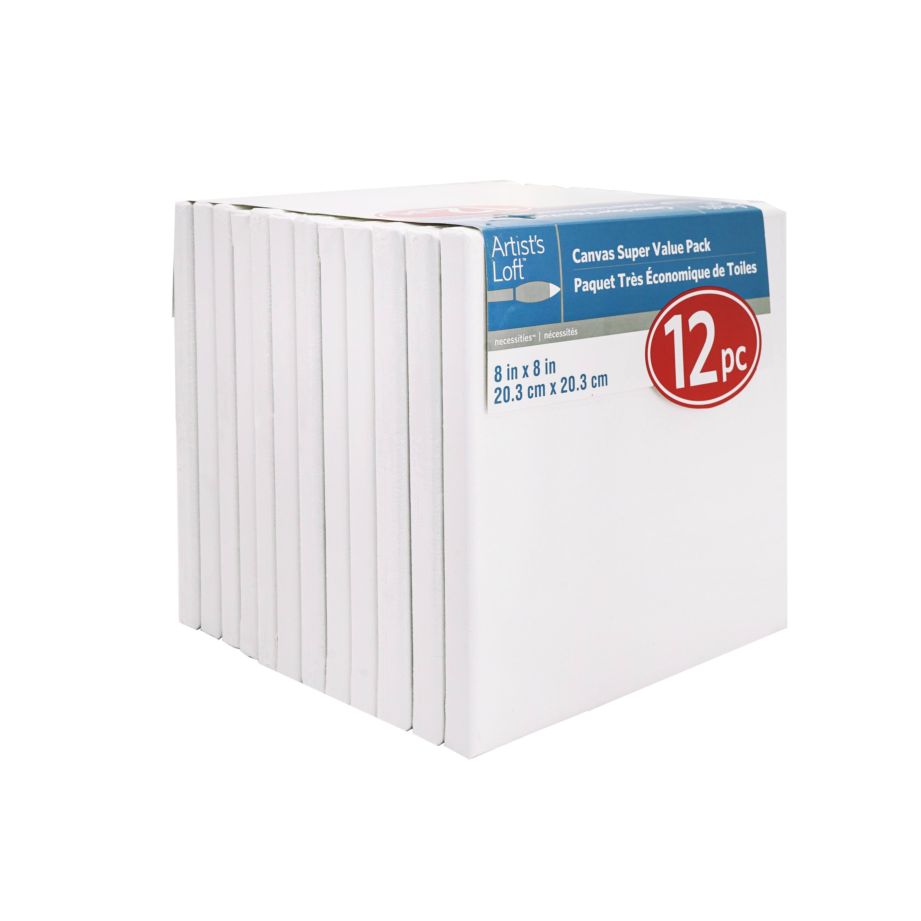 8 Packs: 12 ct. (96 total) 8&#x22; x 8&#x22; Super Value Canvas by Artist&#x27;s Loft&#xAE;