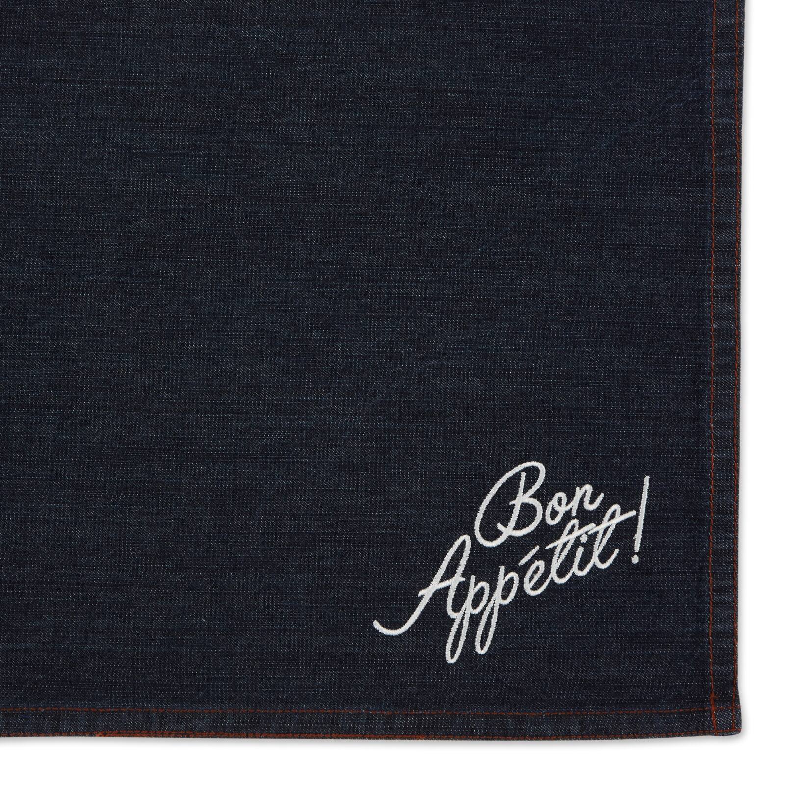 Bon Appetit Denim Embroidered Placemat, 4ct.