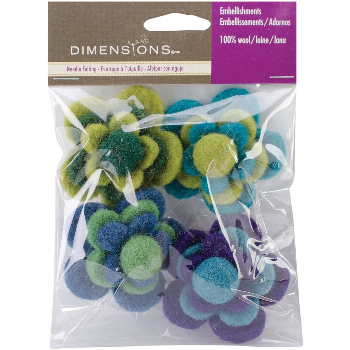 Dimensions® Needle Felting Layered Flower Embellishments Michaels