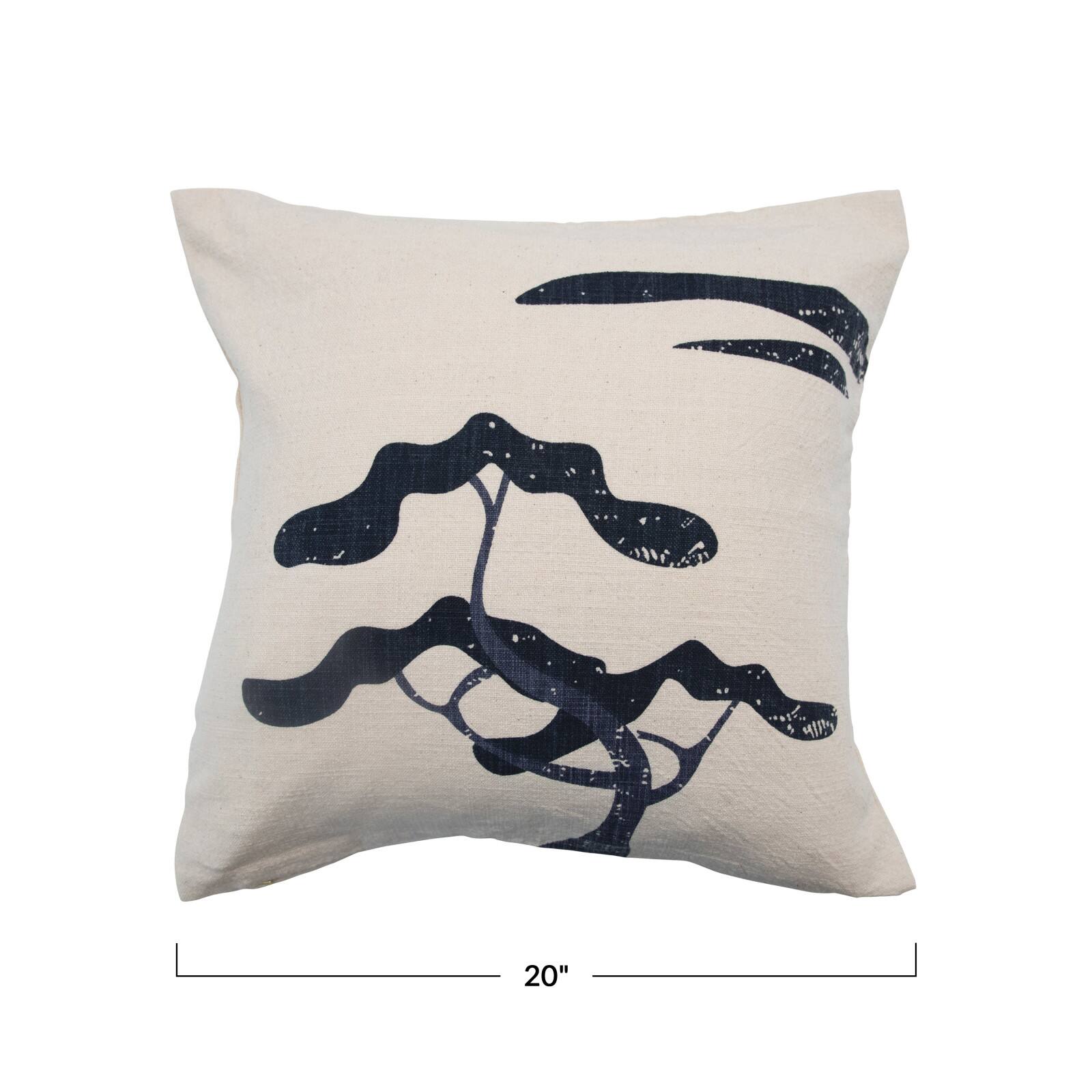 Hello Honey® Square Cotton Printed Slub Pillow