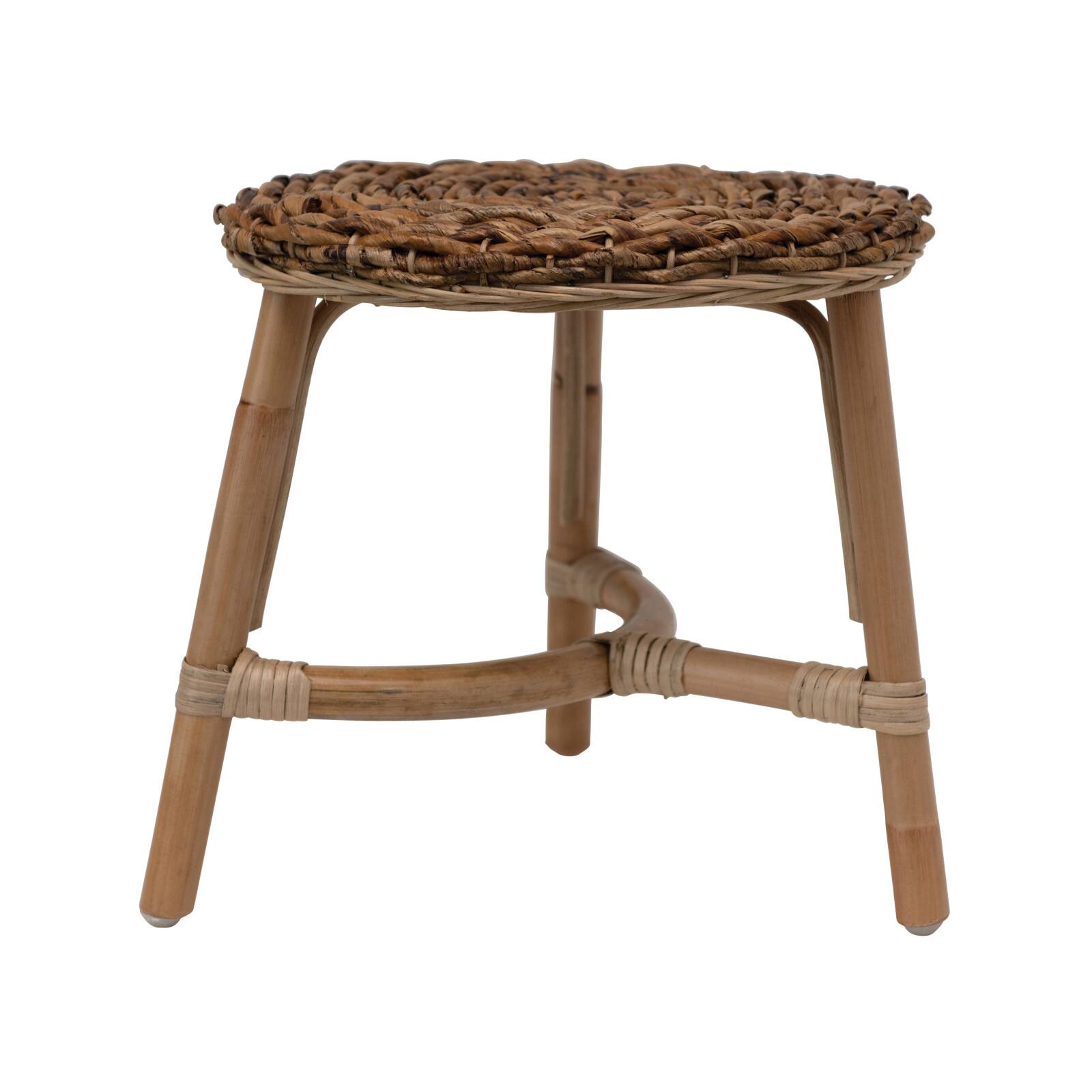 Hello Honey&#xAE; 12.5&#x22; Wood Stool with Rattan Legs
