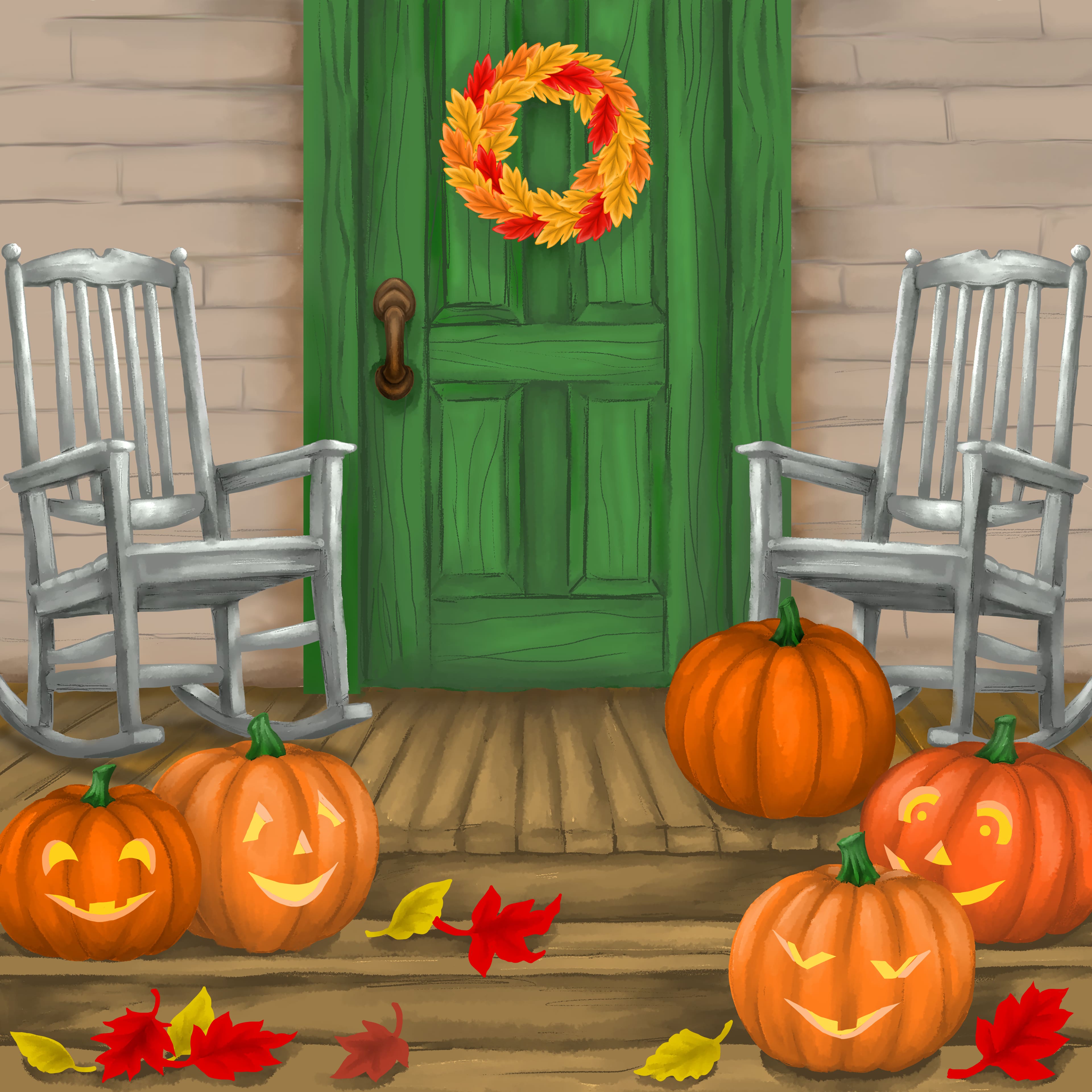 11&#x22; x 11&#x22; Harvest Porch Canvas Painting Kit by Craft Smart&#xAE;