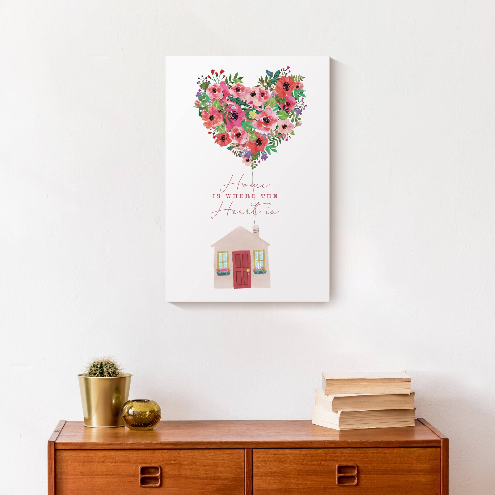 Home Is Where The Heart Is Canvas Wall Art