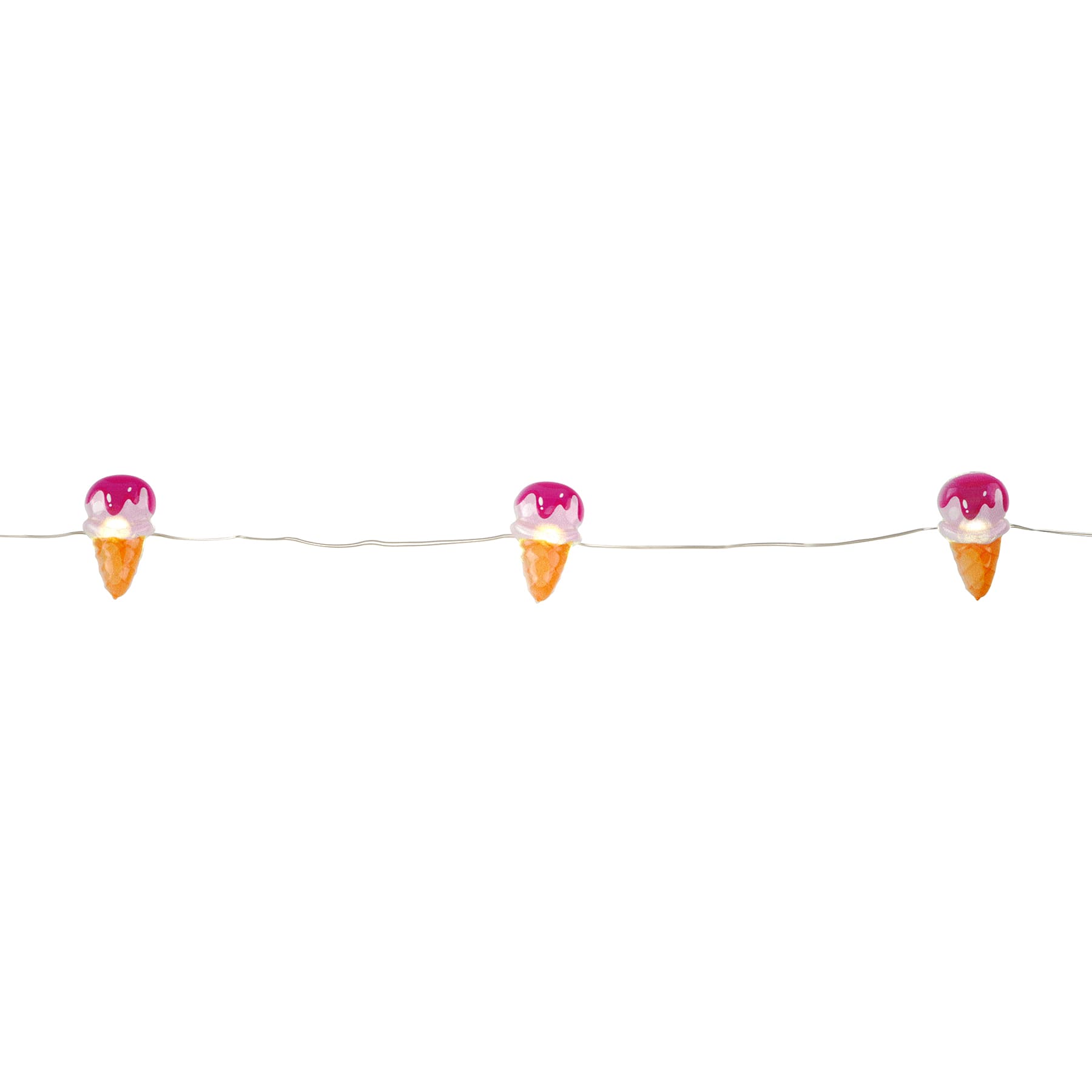 18ct. Ice Cream Cone Icon Warm White LED String Lights by Ashland&#xAE;