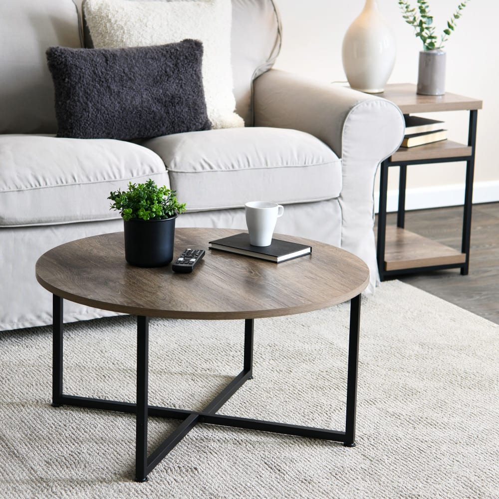 Household Essentials 31.5" Jamestown Round Coffee Table