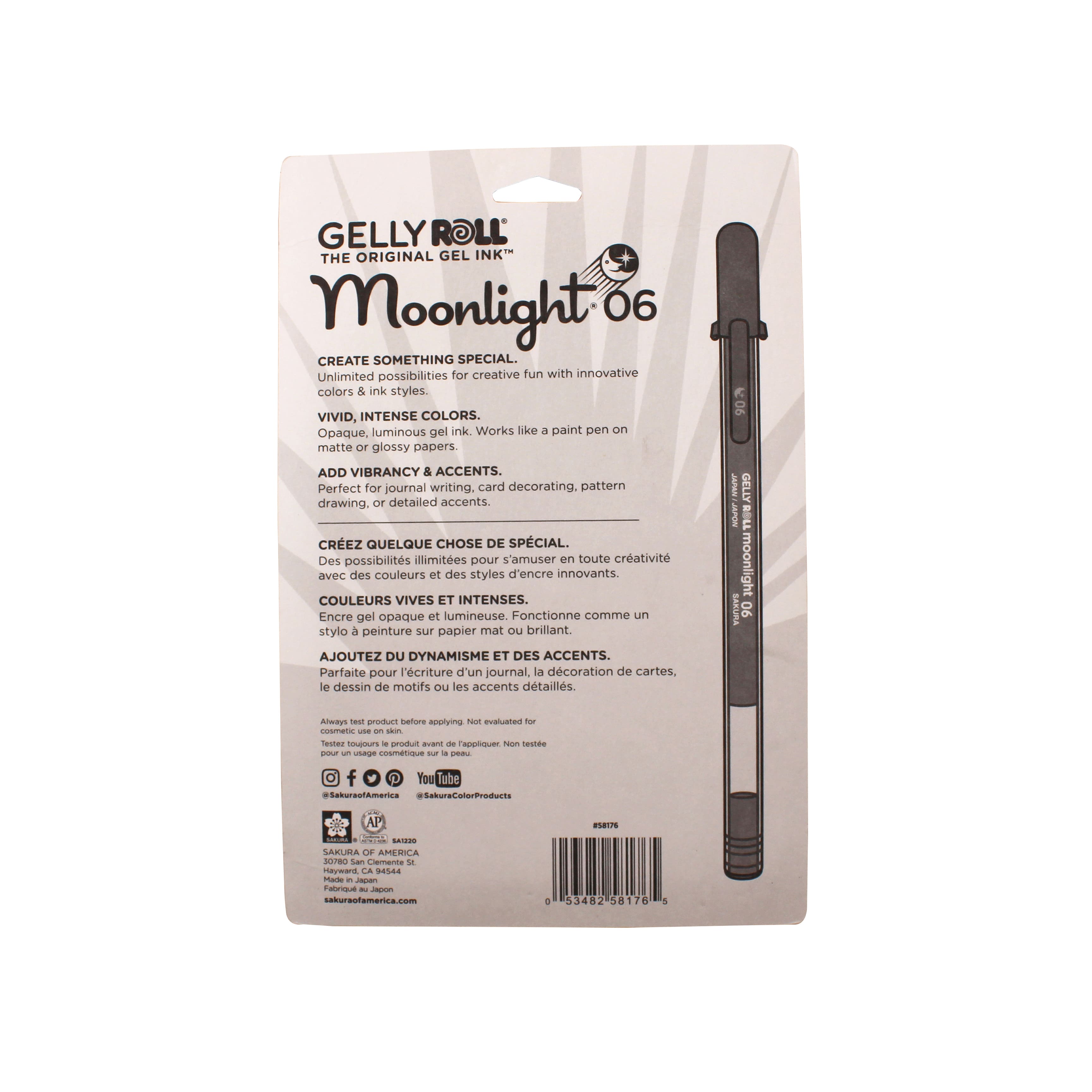 Gelly Roll Moonlight 06 Fine Tip- Pack of 10 Bright Colors (58176)