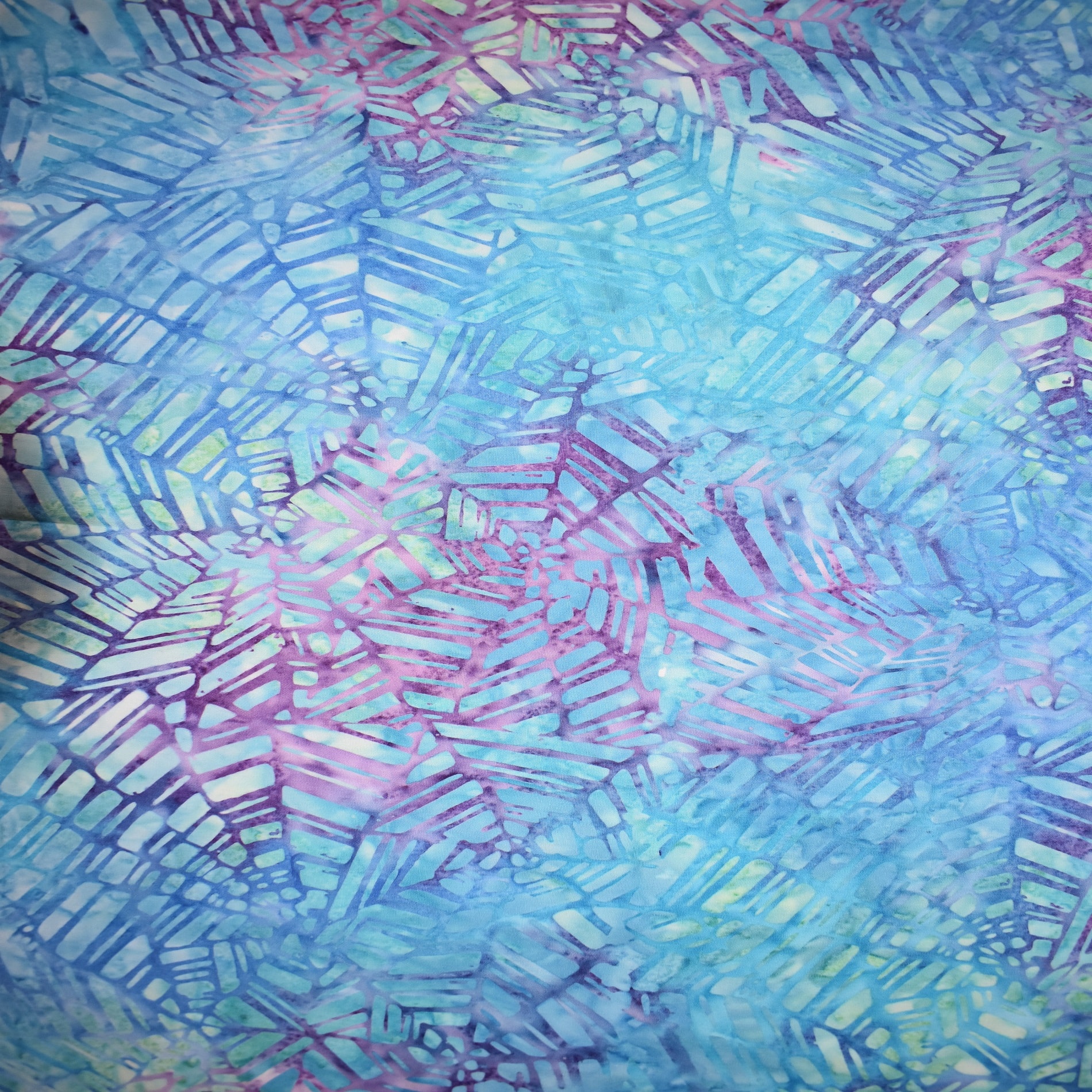 Feldman Premium Indonesian Batik Turquoise Crackle Fabric