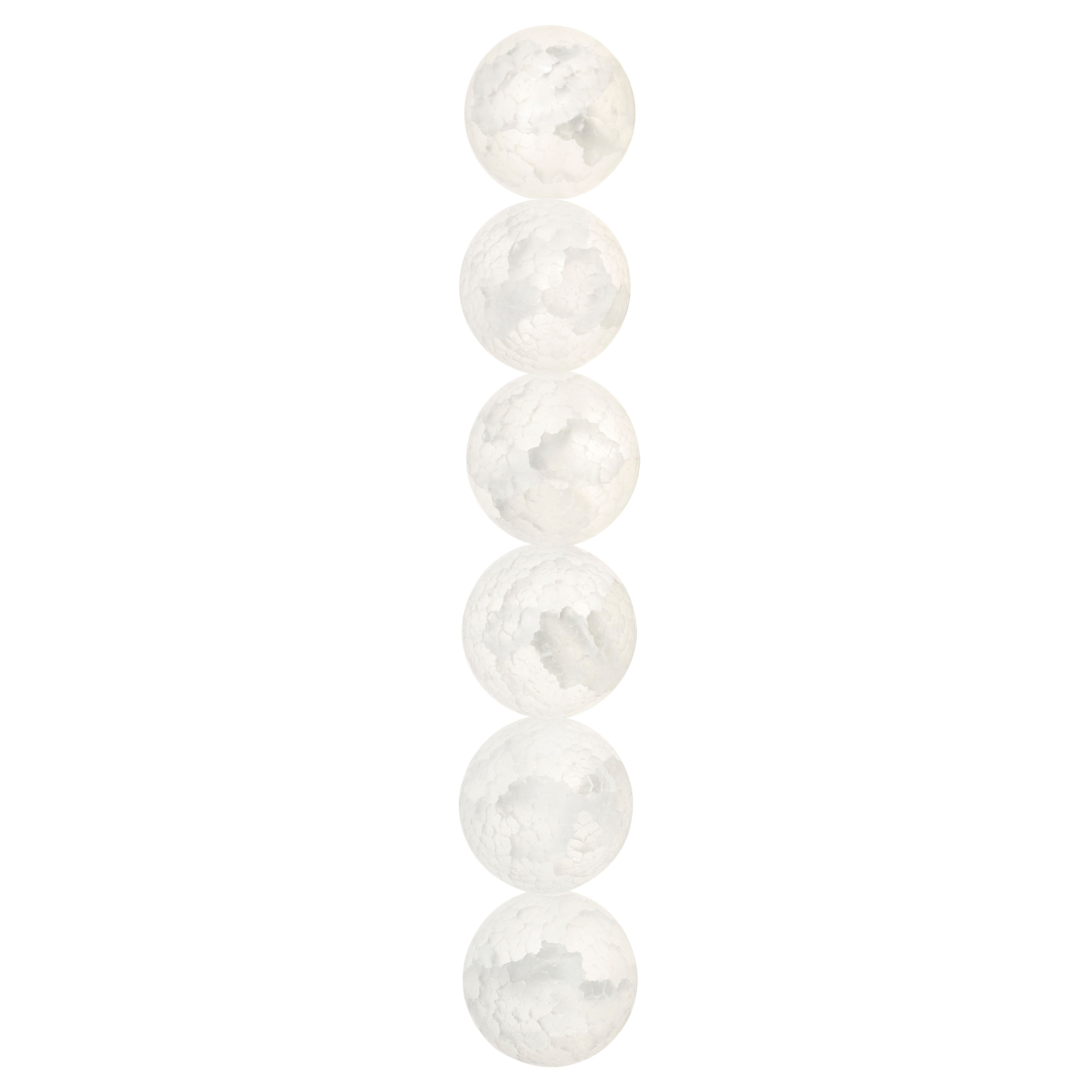 Perles rondes en quartz craquelé blanc de 20 mm de Bead Landing