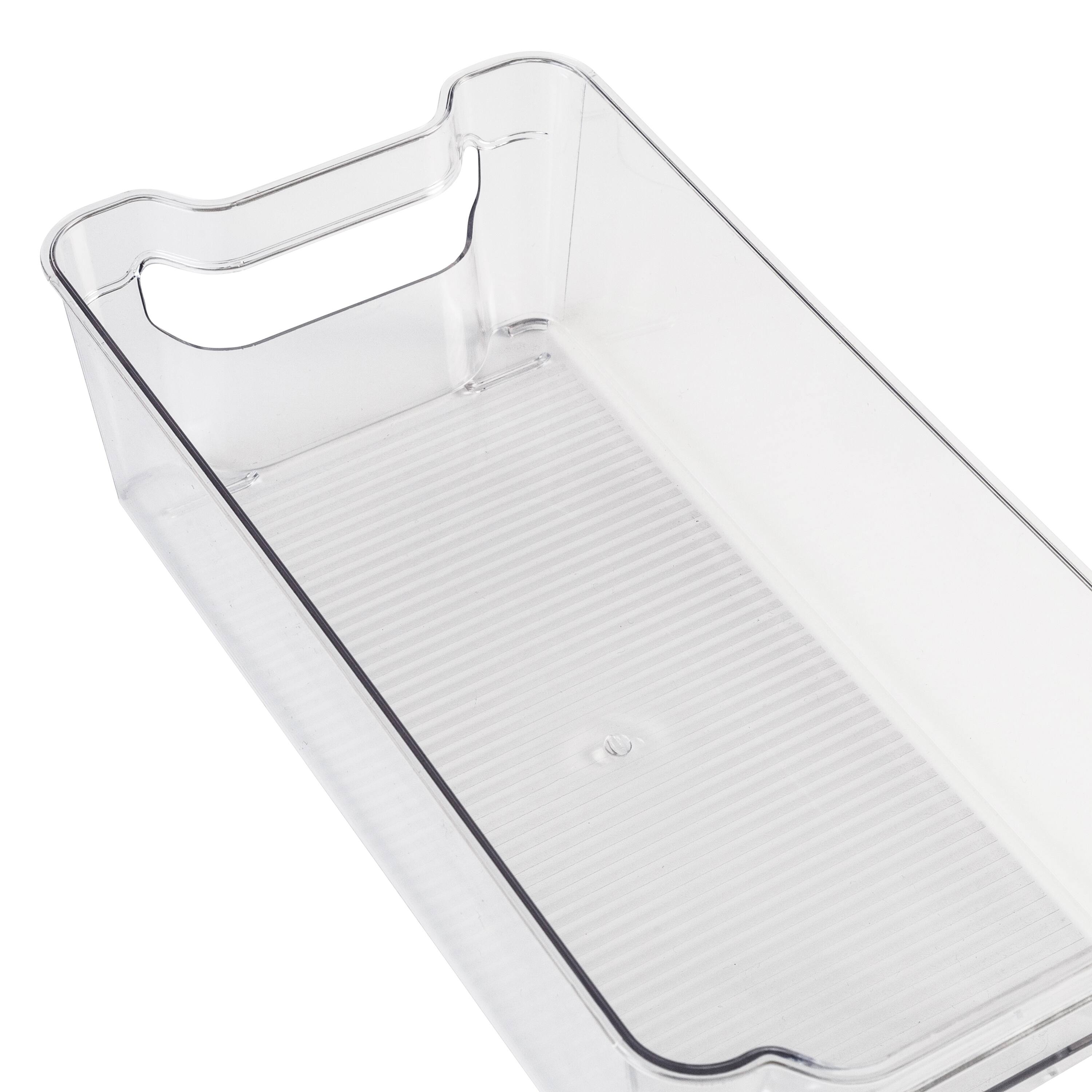 Honey Can Do Clear BPA-Free Stackable Refrigerator Organizer Storage Bins Set