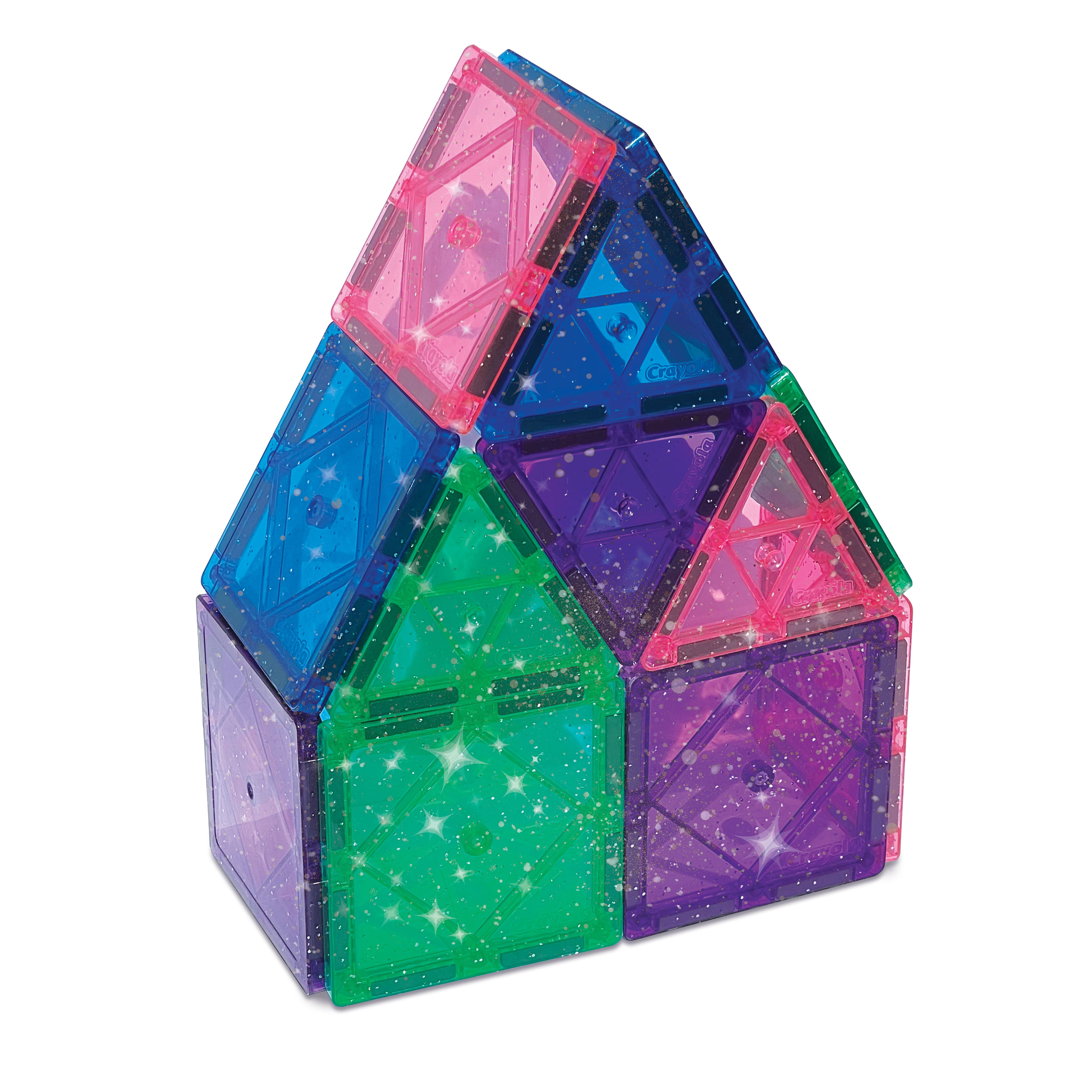 Crayola® 14 Piece Glitter Magnetic Building Tiles