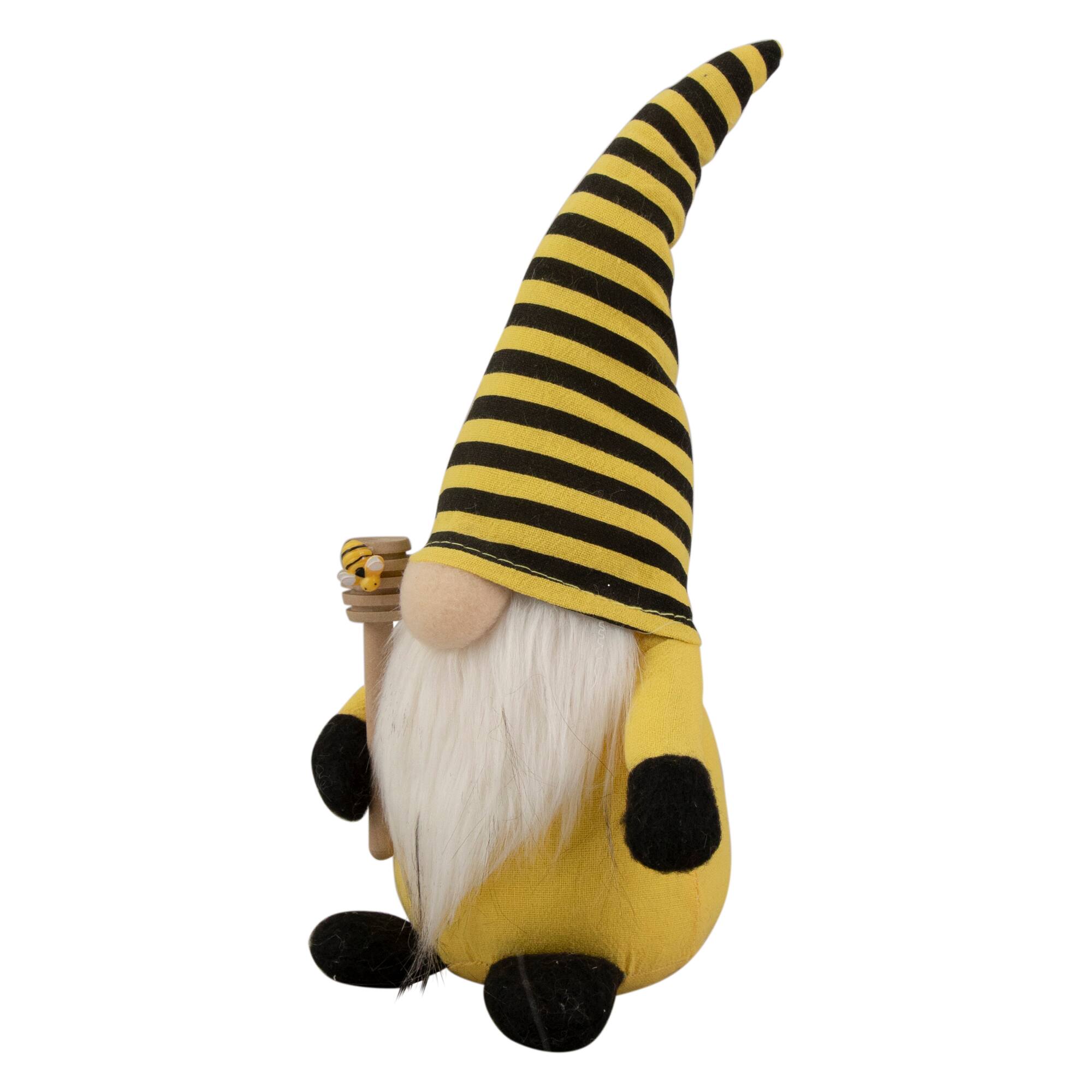 10&#x22; Yellow &#x26; Black Bumblebee Springtime Gnome