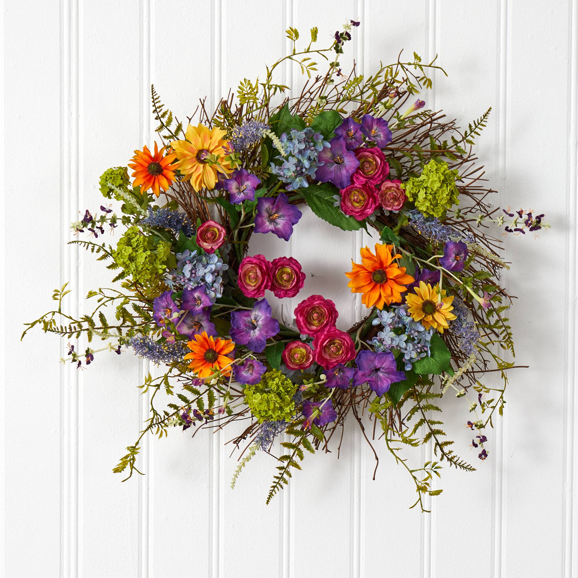 24” Spring Garden Wreath