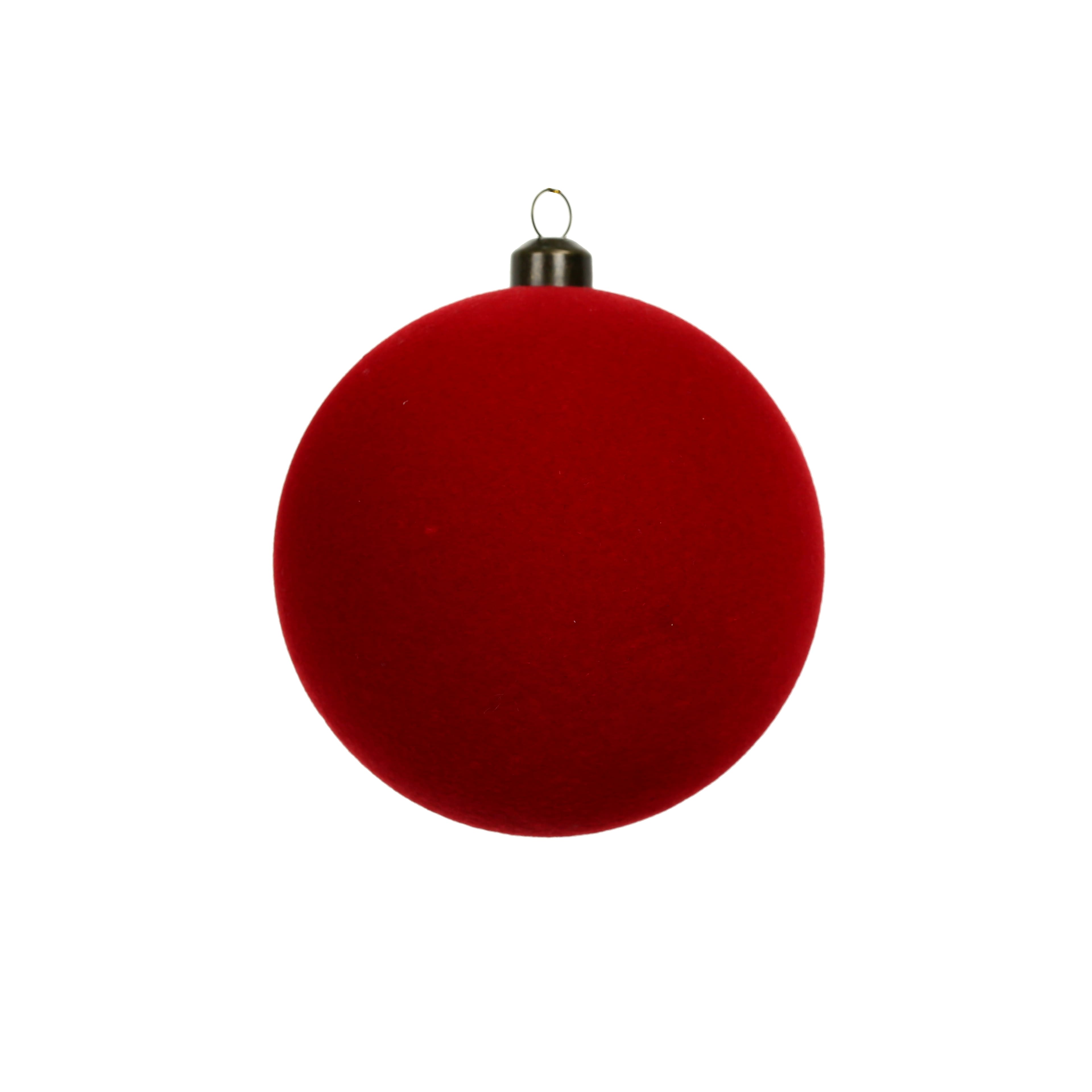4 Pack 3.8&#x22; Flocked Shatterproof Ball Ornaments by Ashland&#xAE;