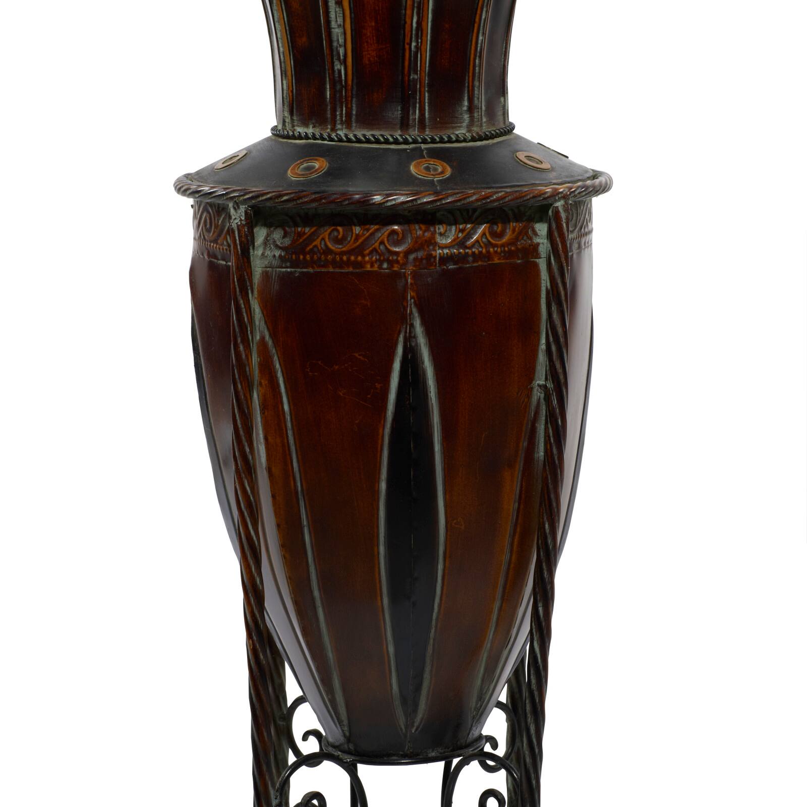 Brown Metal Rustic Vase, 27&#x22; x 9&#x22; x 9&#x22;