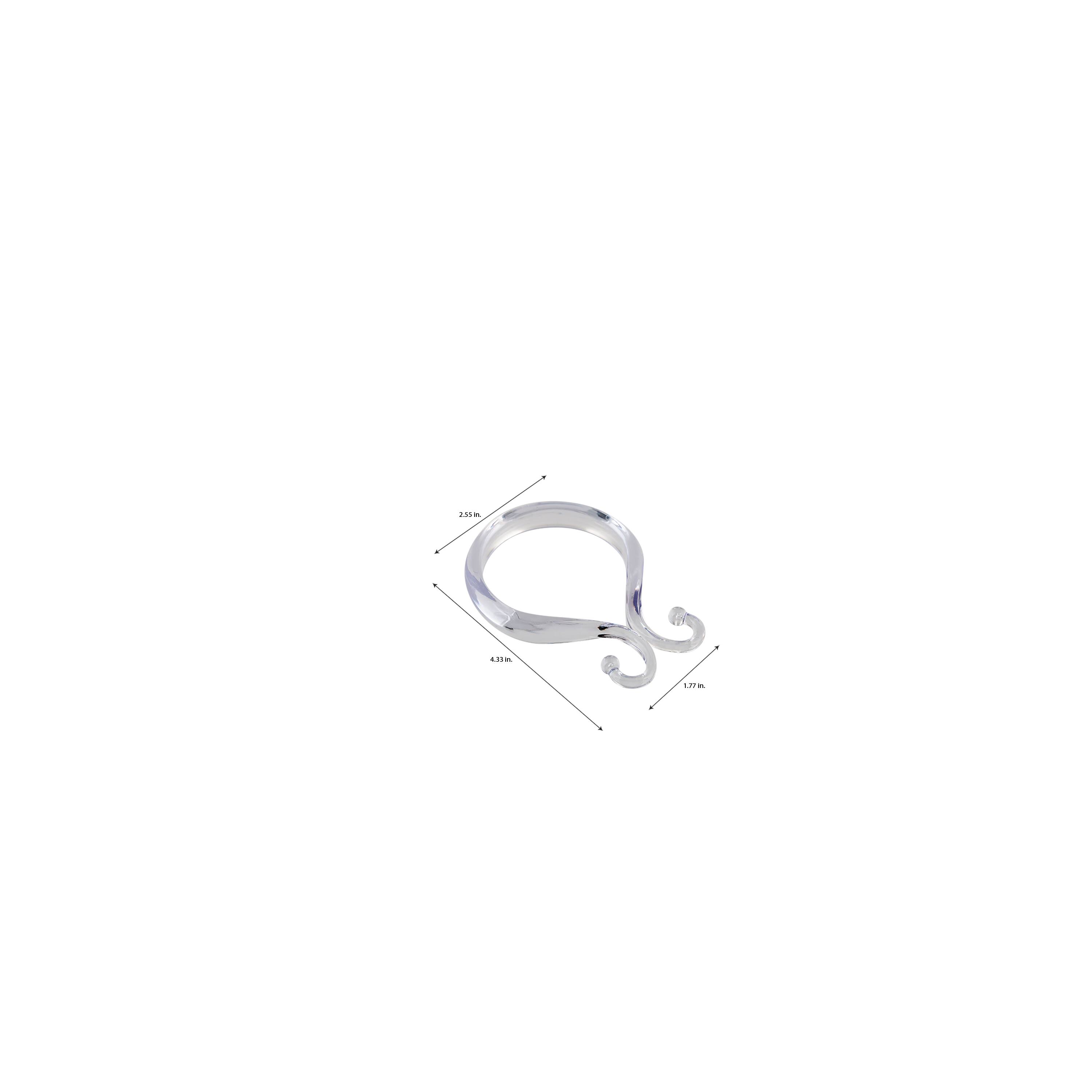Bath Bliss Clear 12 Piece Double Shower Hooks