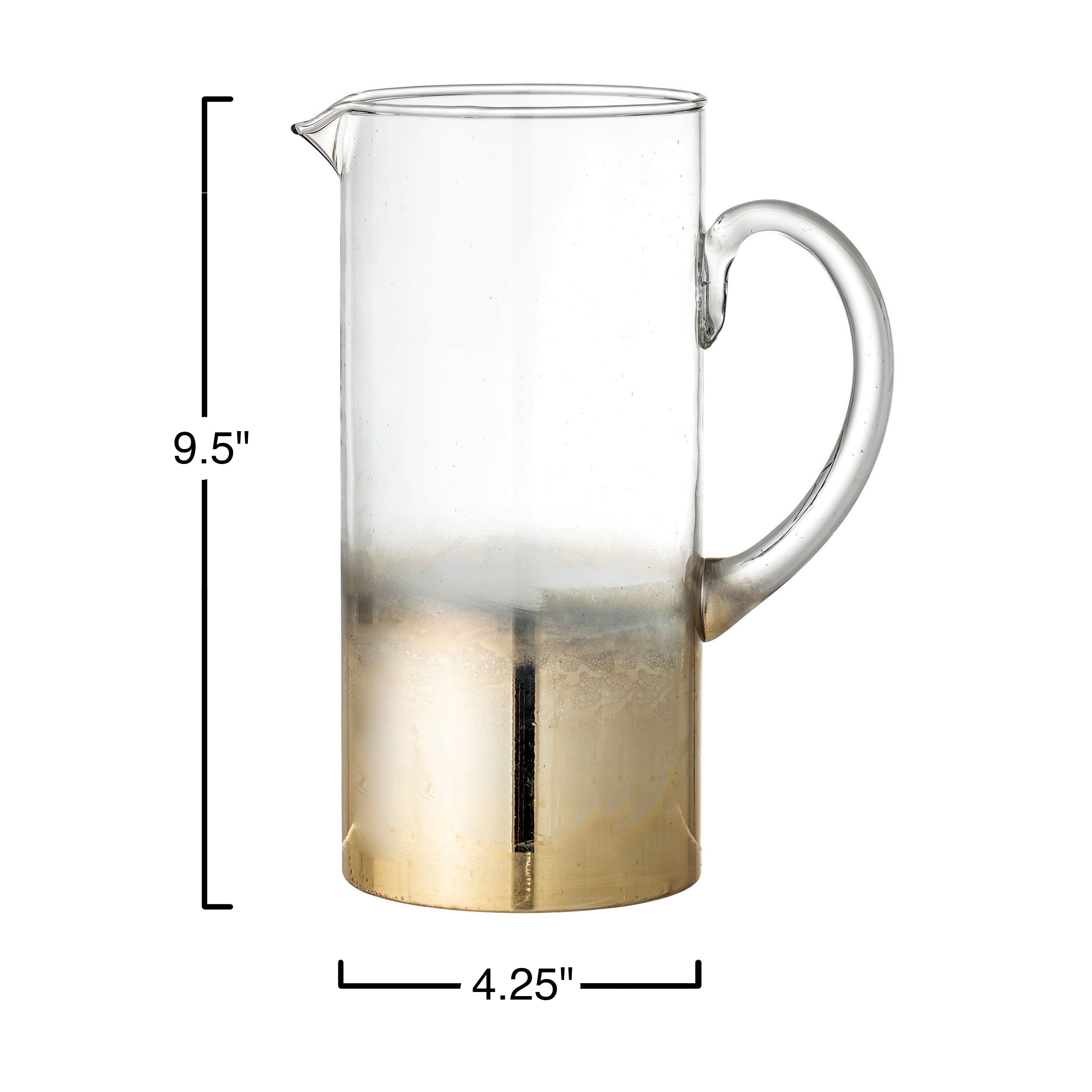 Hello Honey&#xAE; 10&#x22; Gold Ombre Glass Pitcher