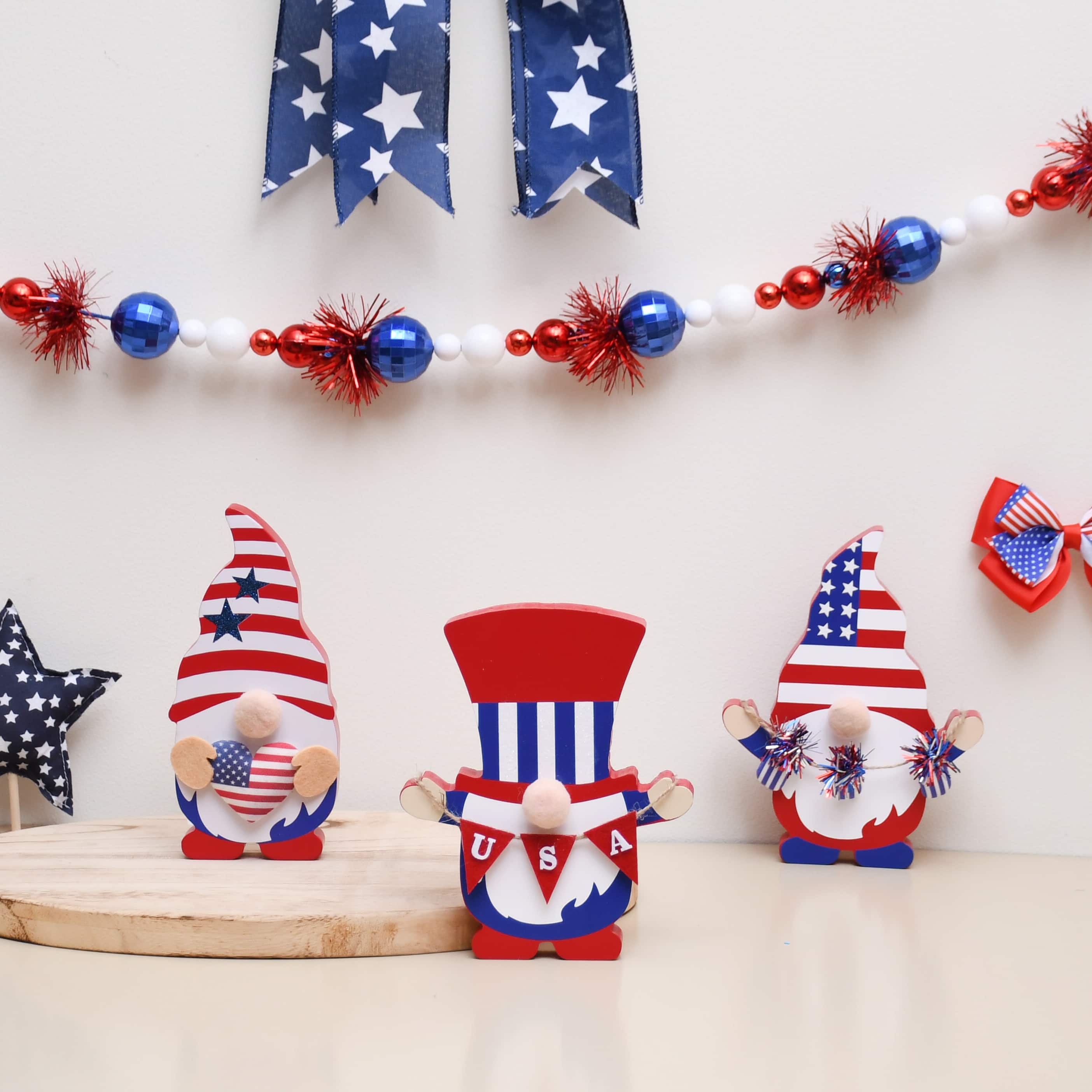 Assorted 7.5&#x22; Stars &#x26; Stripes Tabletop Gnome, 1pc. by Celebrate It&#x2122;