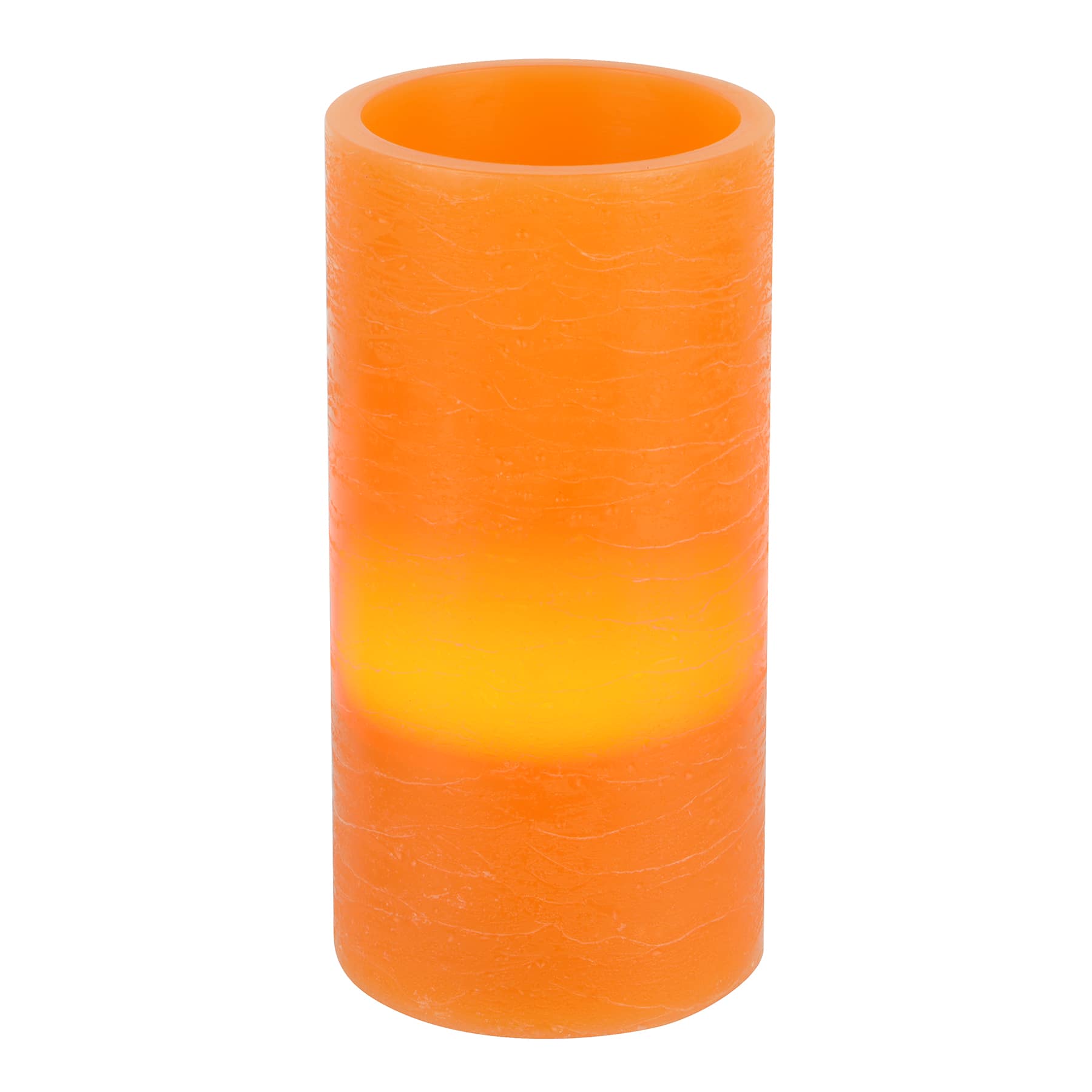 3&#x22; x 6&#x22; Rustic Orange LED Pillar Candle by Ashland&#xAE;