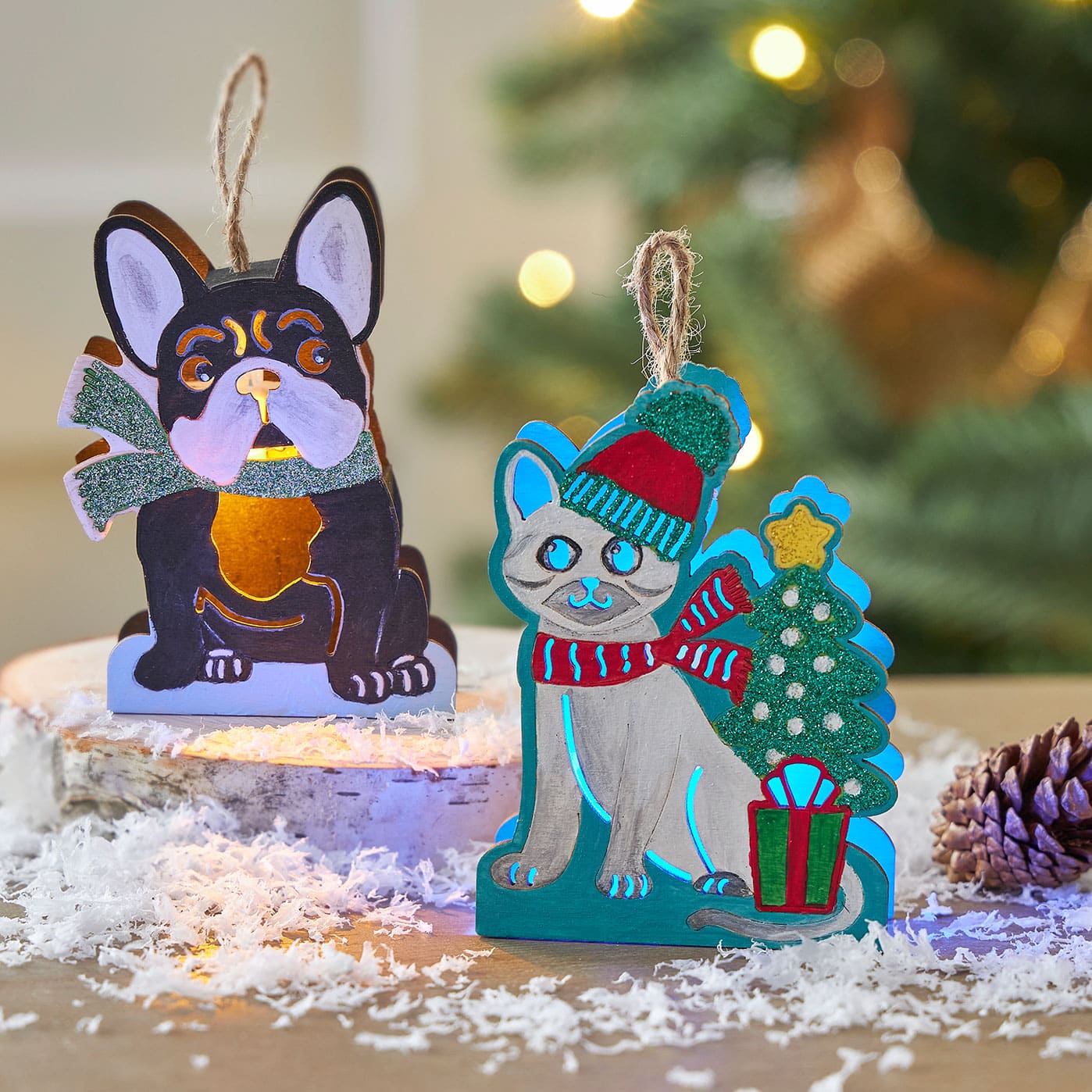 Christmas LED Wood Cat | Projects | Michaels