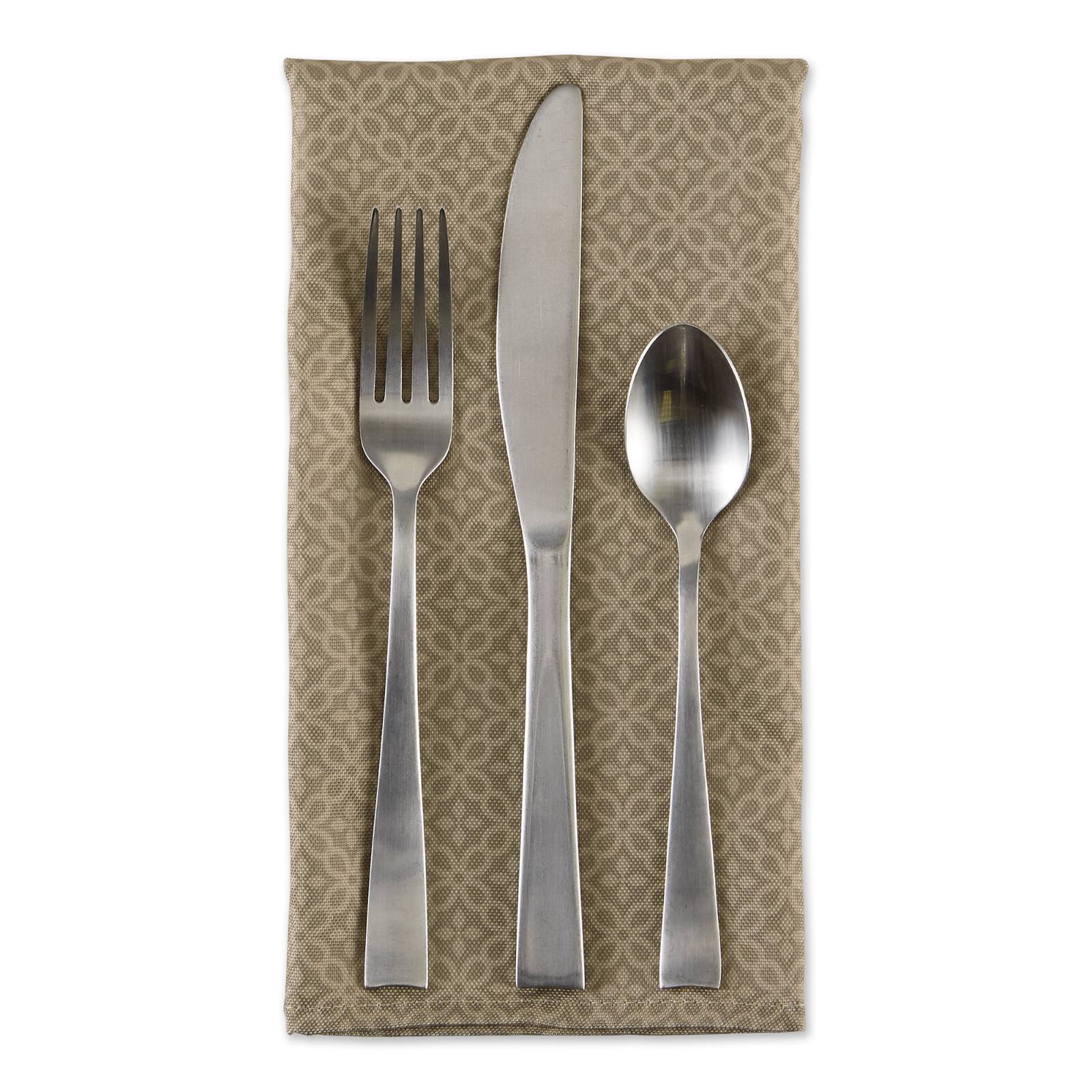 DII® Oversized Tonal Lattice Print Outdoor Linen Dinner Napkins, 6ct.