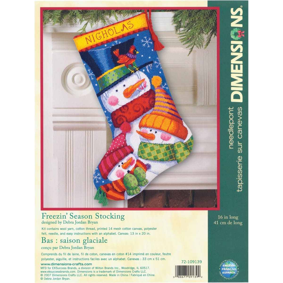 Dimensions&#xAE; Stocking Needlepoint Kit, Long-Freezin&#x27; Season