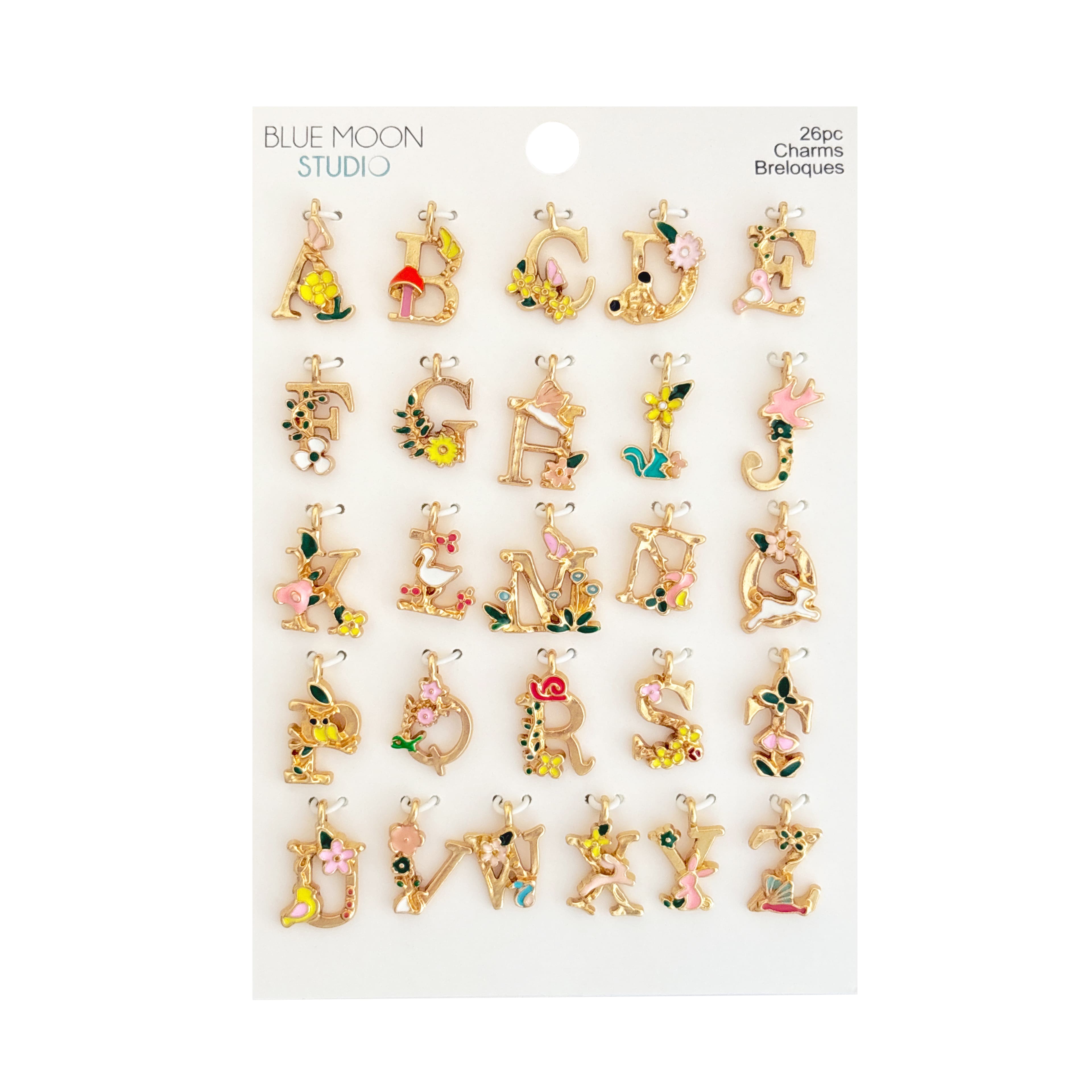 Blue Moon Studio™ Flower Alphabet Charm Set