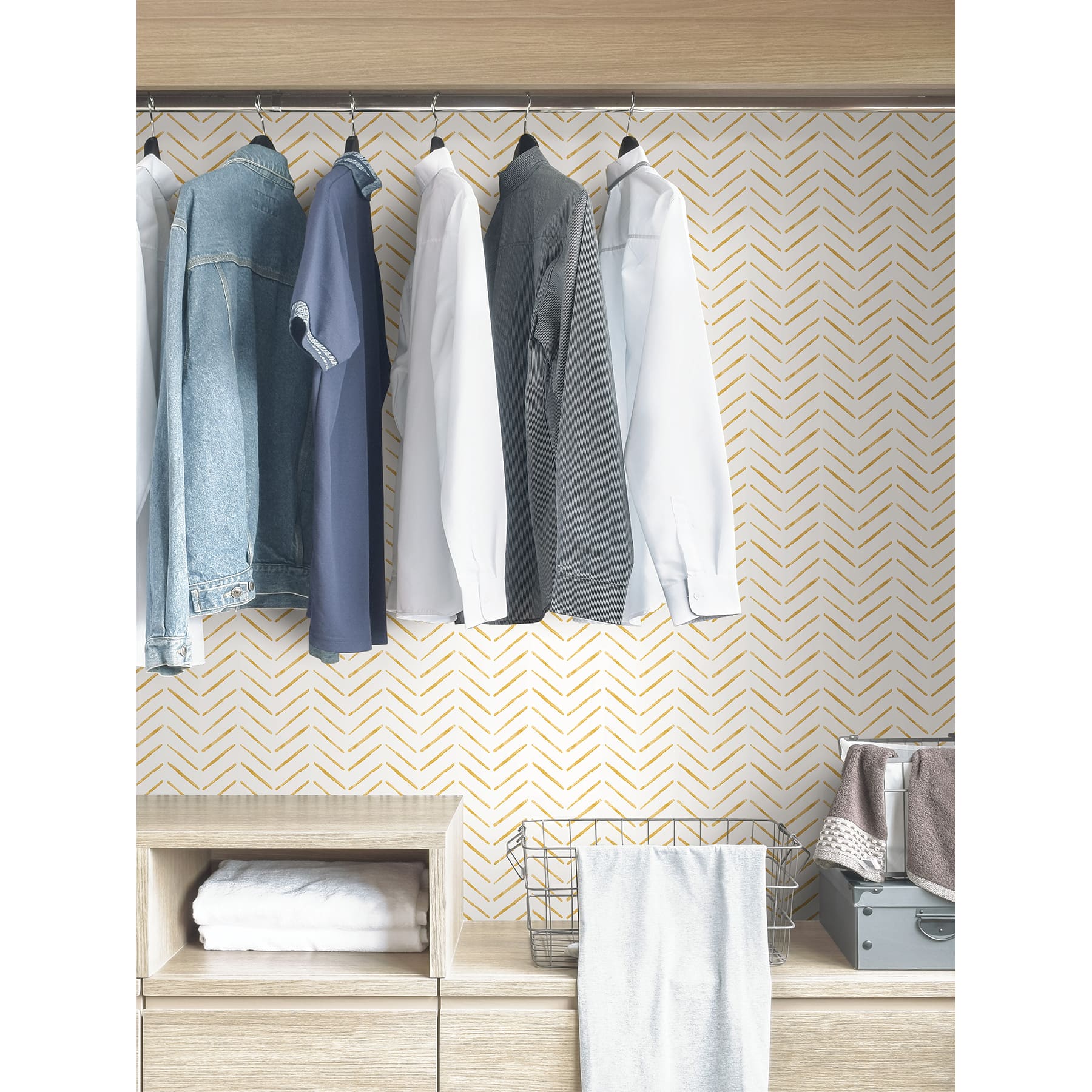 NuWallpaper Ochre Holden Peel & Stick Wallpaper