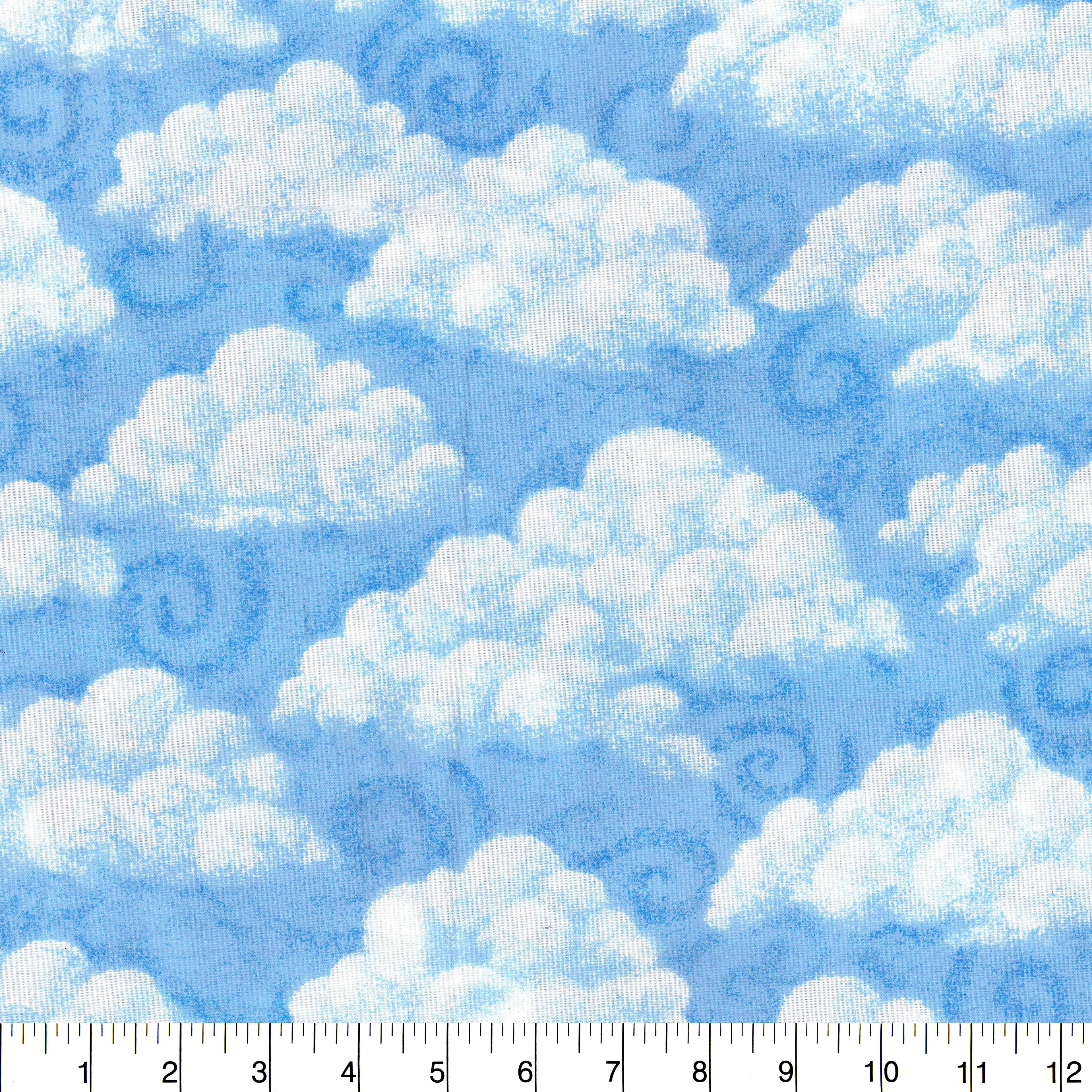 Fabric Traditions Blue Clouds Cotton Fabric