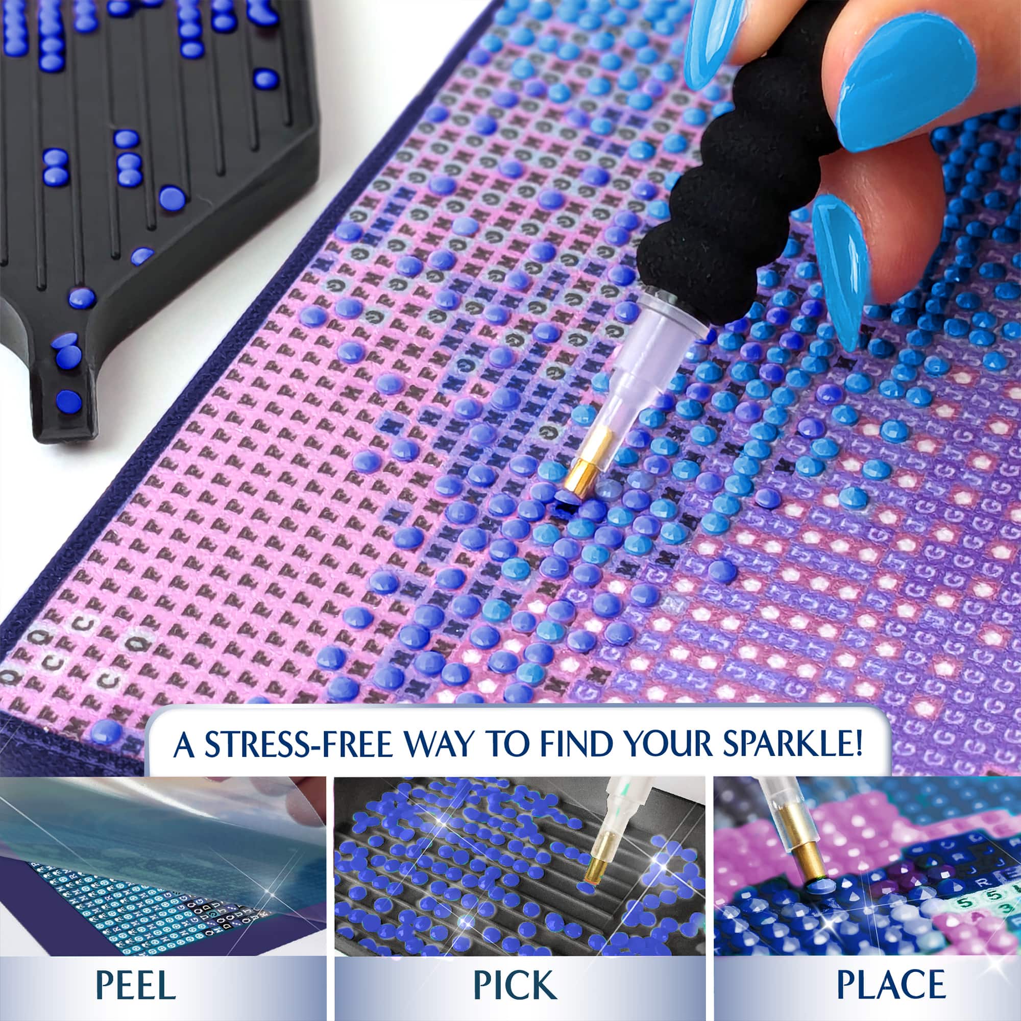 ArtSkills&#xAE; Brilliant Art Mystical Garden Stretched Canvas Diamond Painting Kit