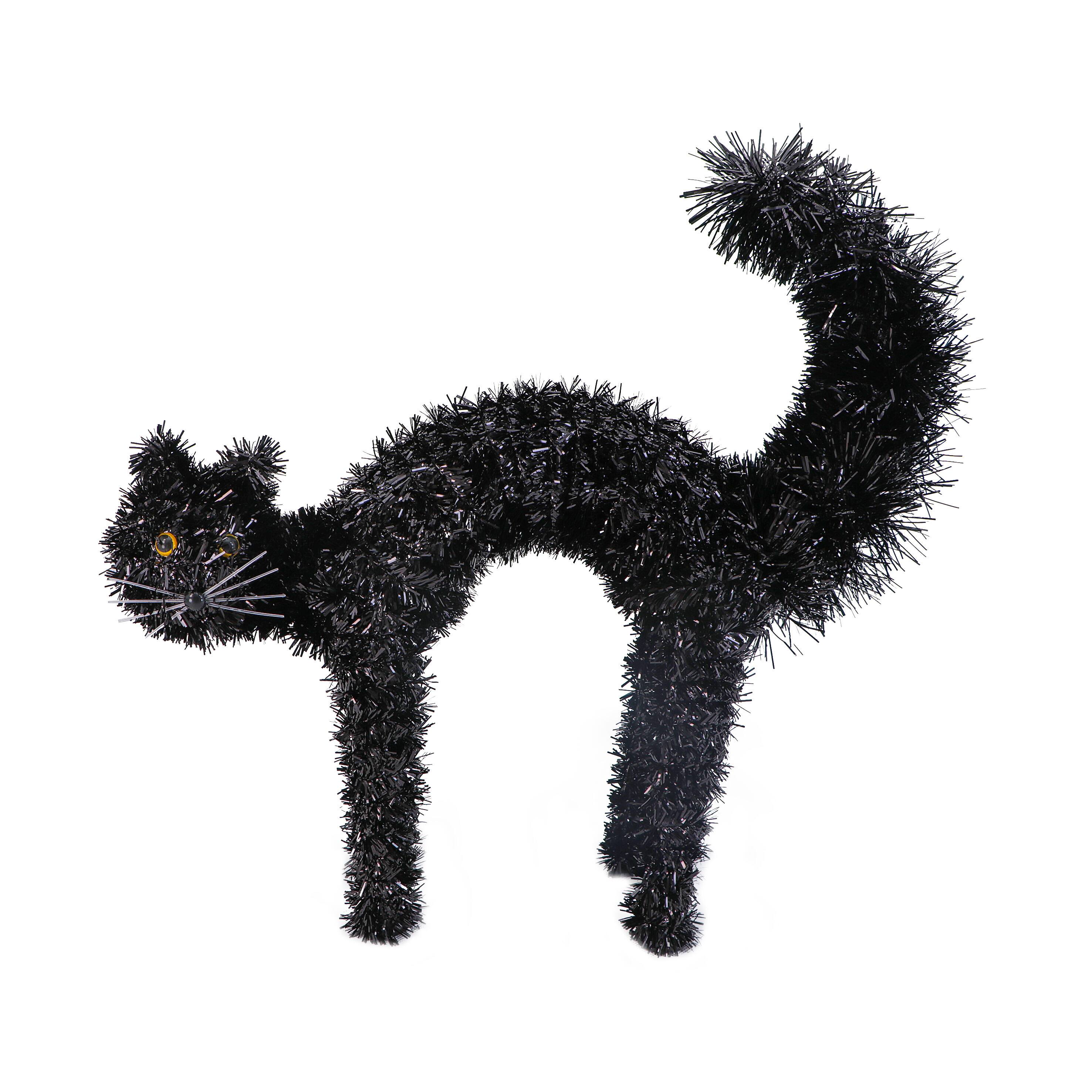 16 Black Tinsel Cat By Ashland® Michaels 4270