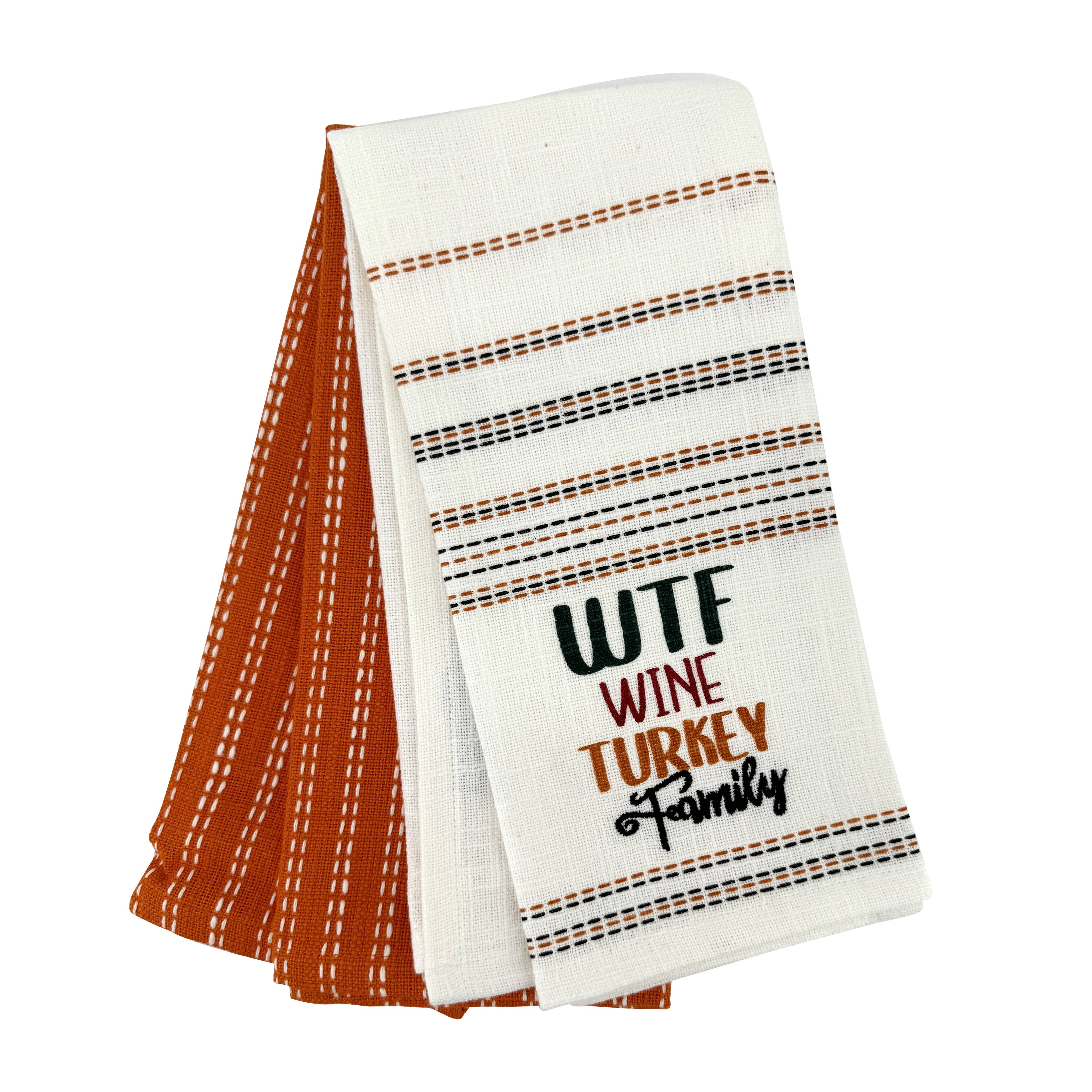 Wine, Turkey, Family Tea Towel Set by Celebrate It&#xAE;