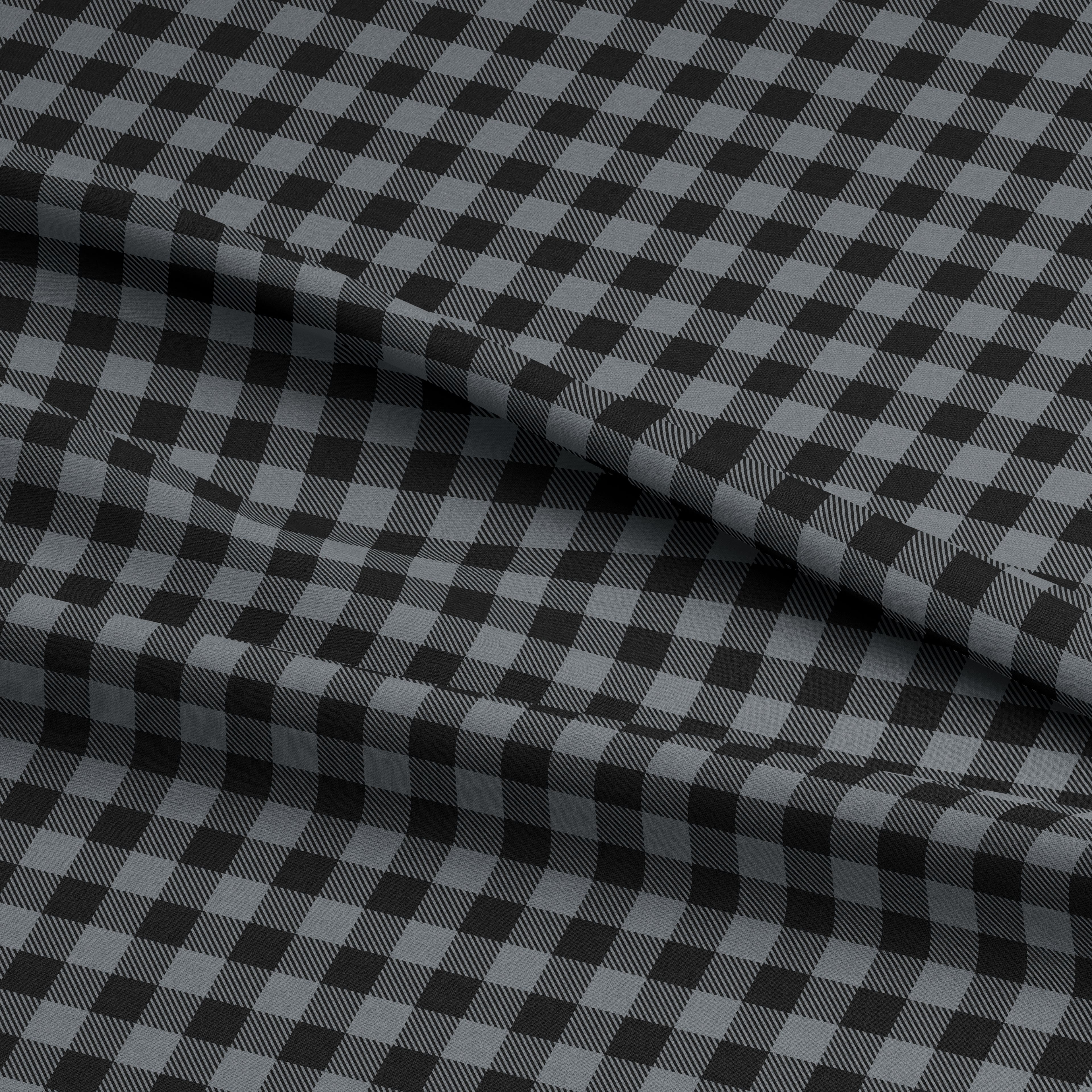 Gray Plaid Print Craft Fabric