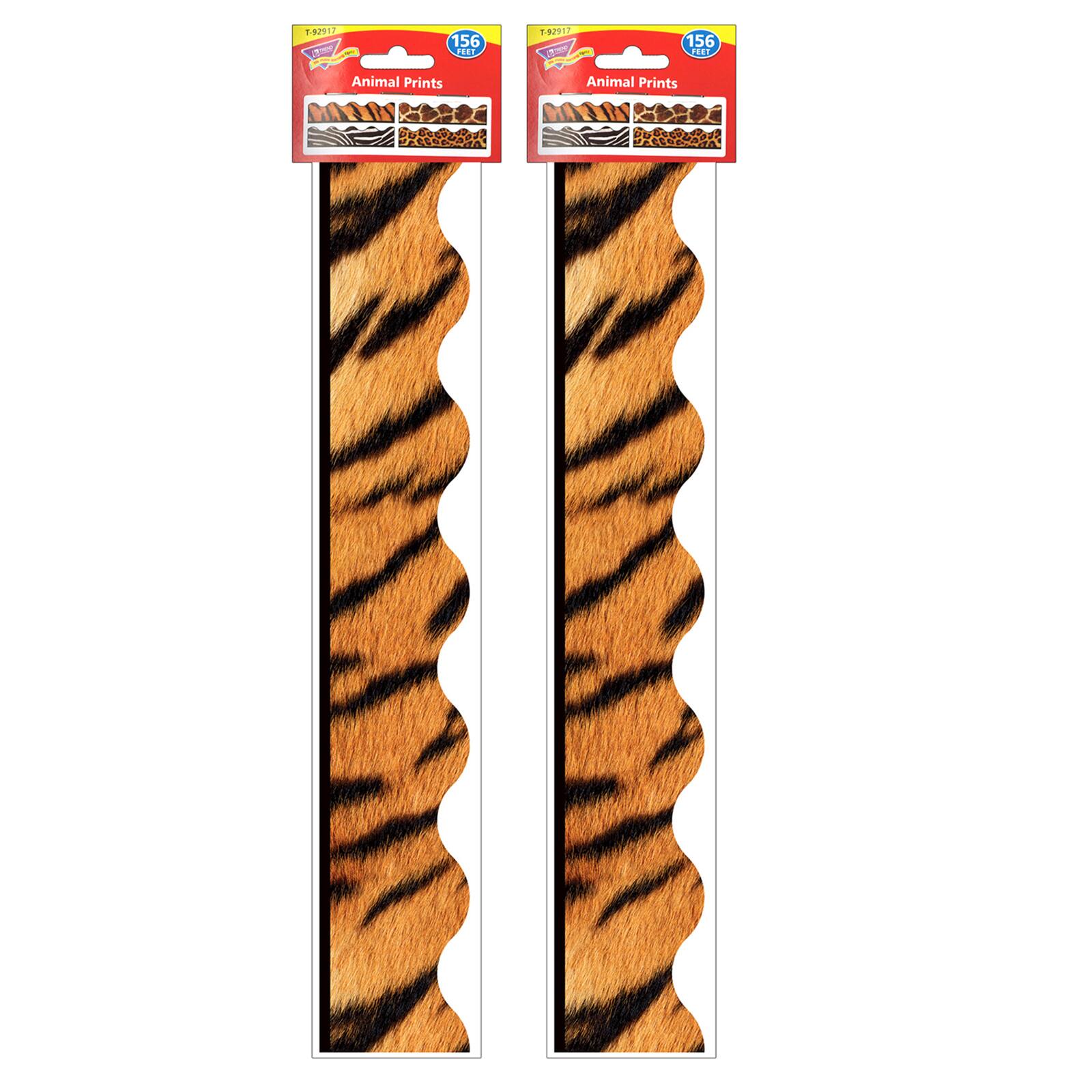 Trend Enterprises® Terrific Trimmers® Animal Prints Border Variety Pack, 312ft.