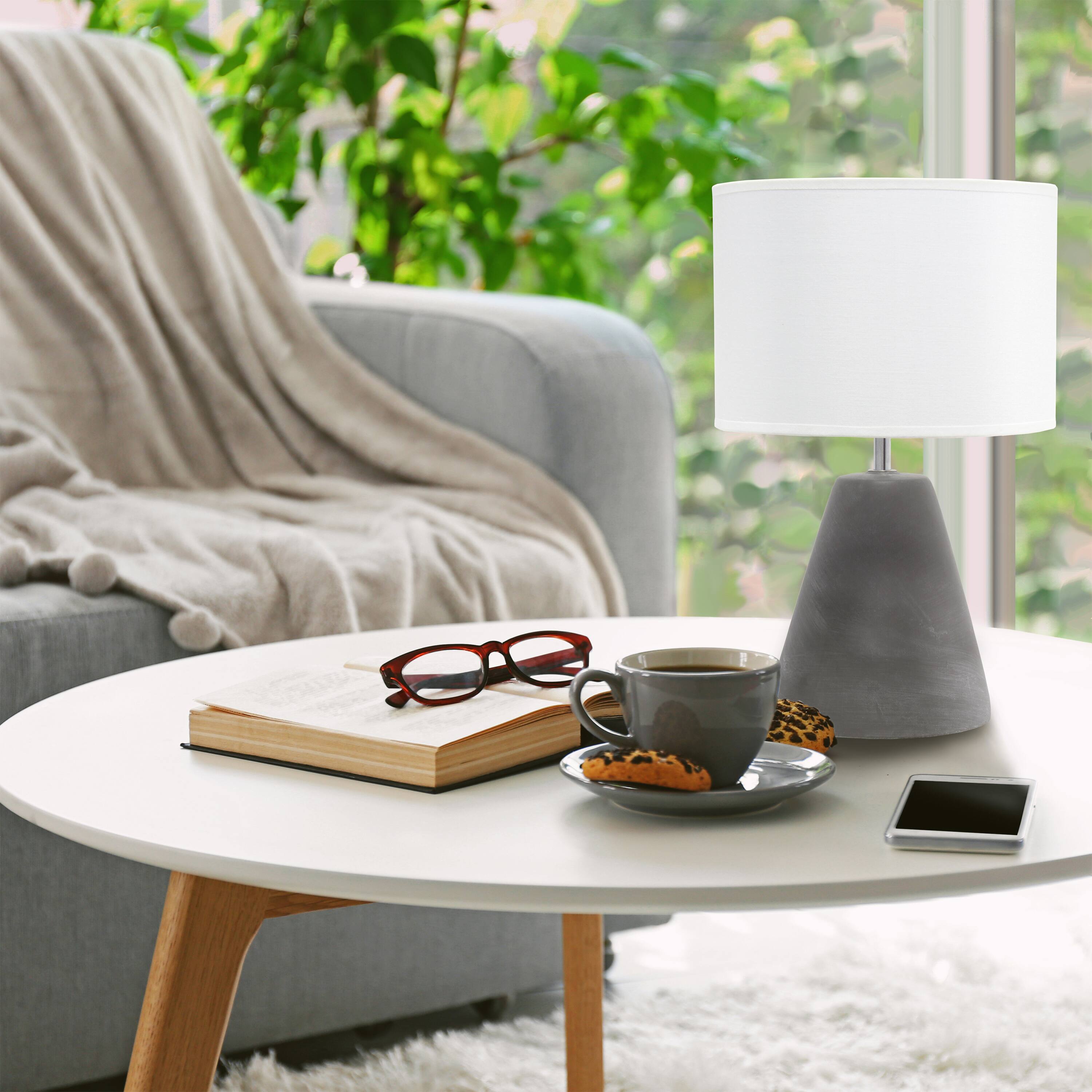 Simple Designs&#x2122; 14.5&#x22; Pinnacle Concrete Table Lamp