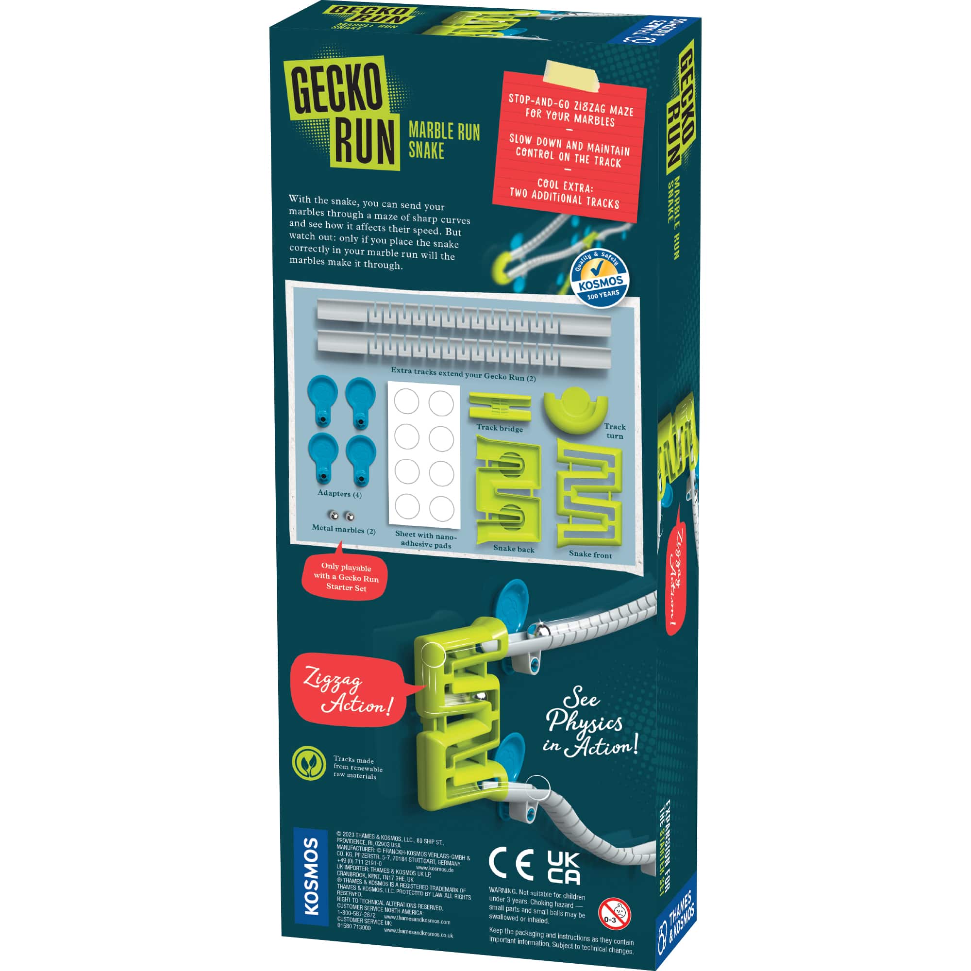 Thames &#x26; Kosmos Gecko Run: Marble Run Snake Expansion Pack