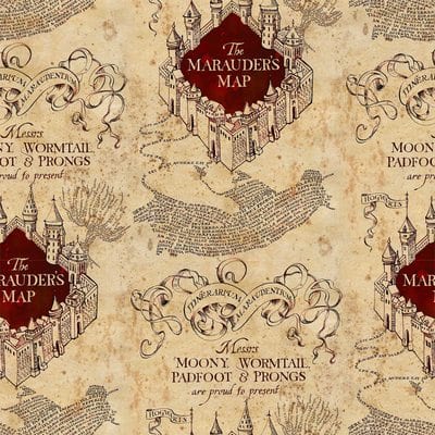 Harry Potter Marauder's Map Cotton Fabric 8yd. Bolt | Michaels