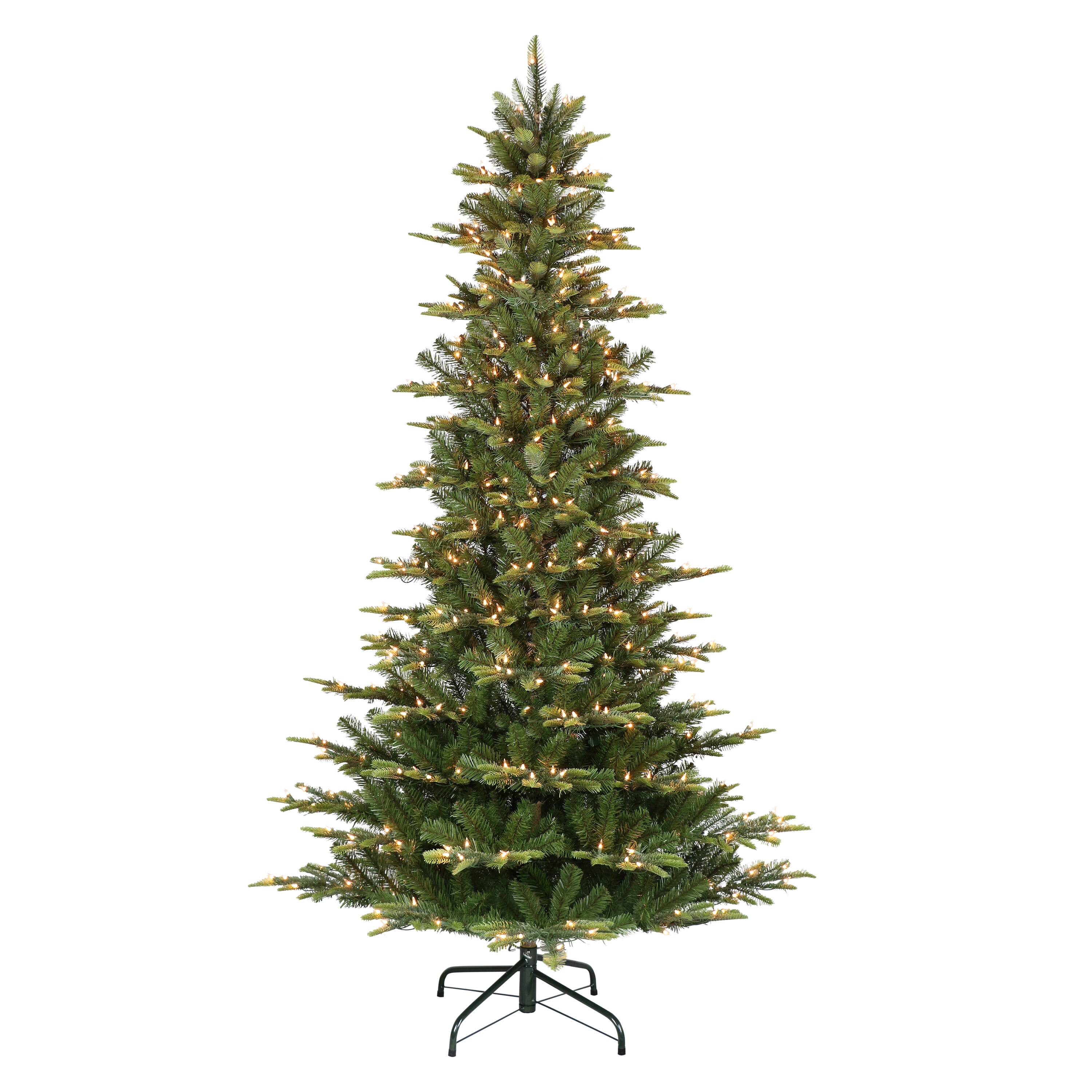 6.5ft. Pre-Lit Slim Aspen Fir Artificial Christmas Tree, Clear Lights