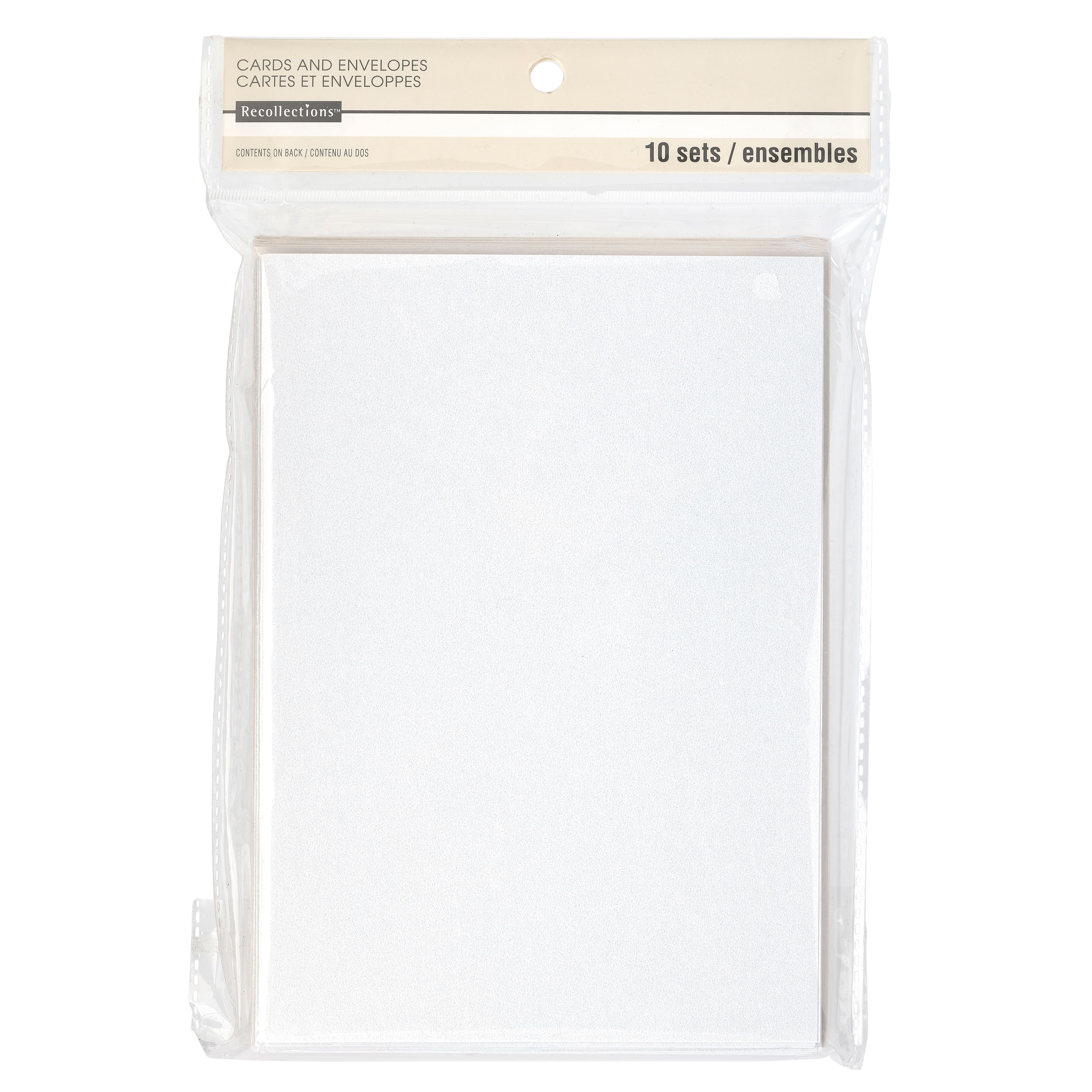 12 Packs: 10 ct. (120 total) White Shimmer Cards &#x26; Envelopes by Recollections&#x2122;, 5&#x22; x 7&#x22;