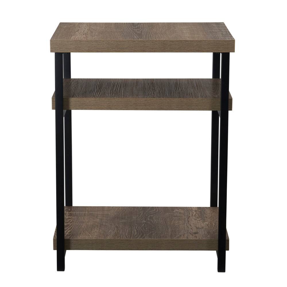 Household Essentials Jamestown Ashwood 2-Shelf End Table