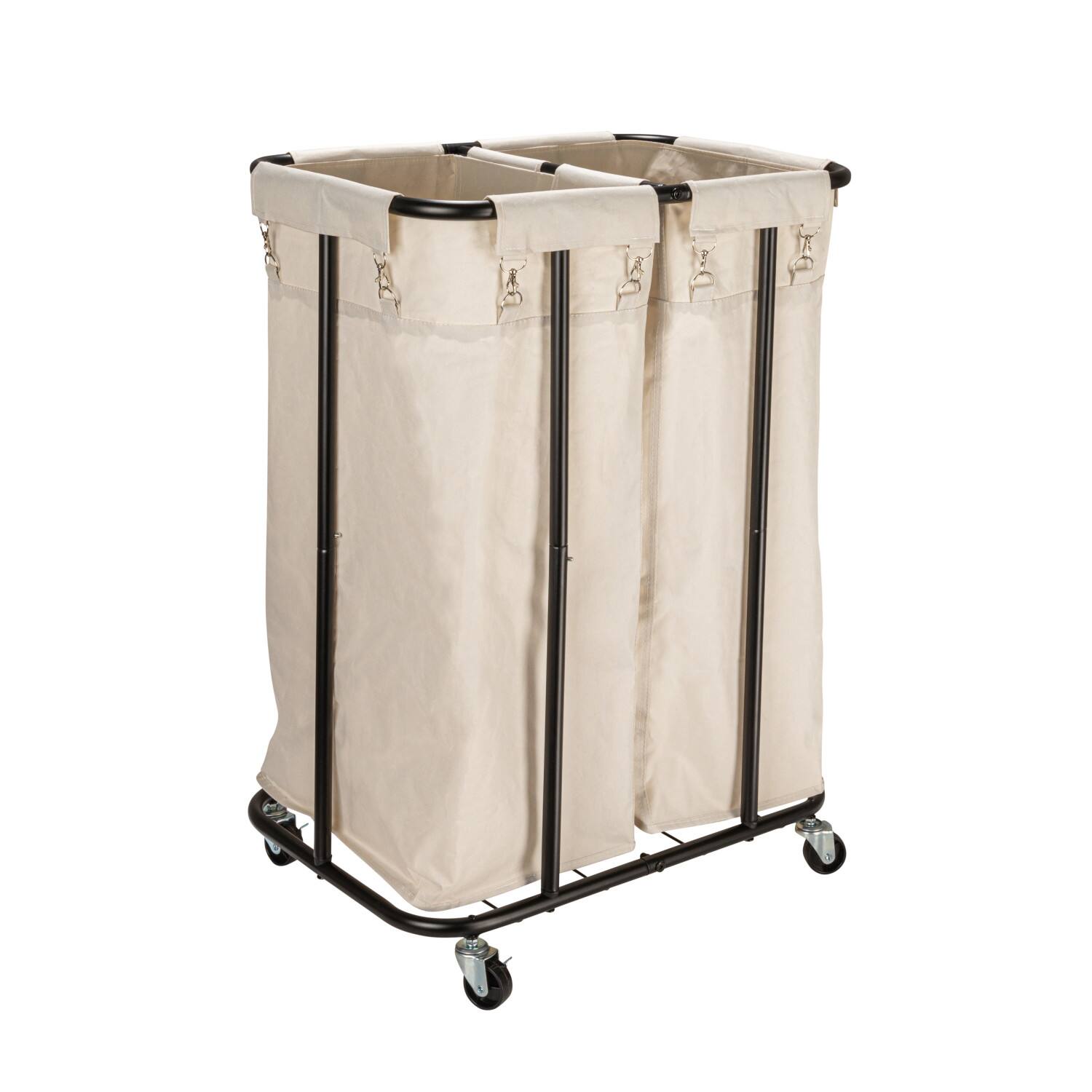 Household Essentials 2-Bag Rolling Laundry Sorter