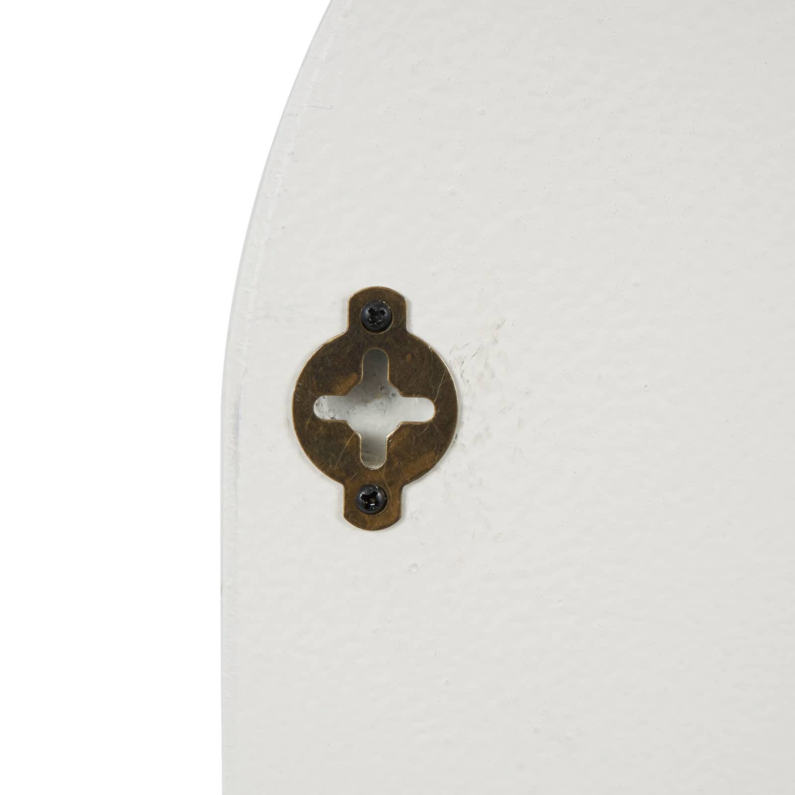 24&#x22; Cream Geometric Arched Wall Shelf