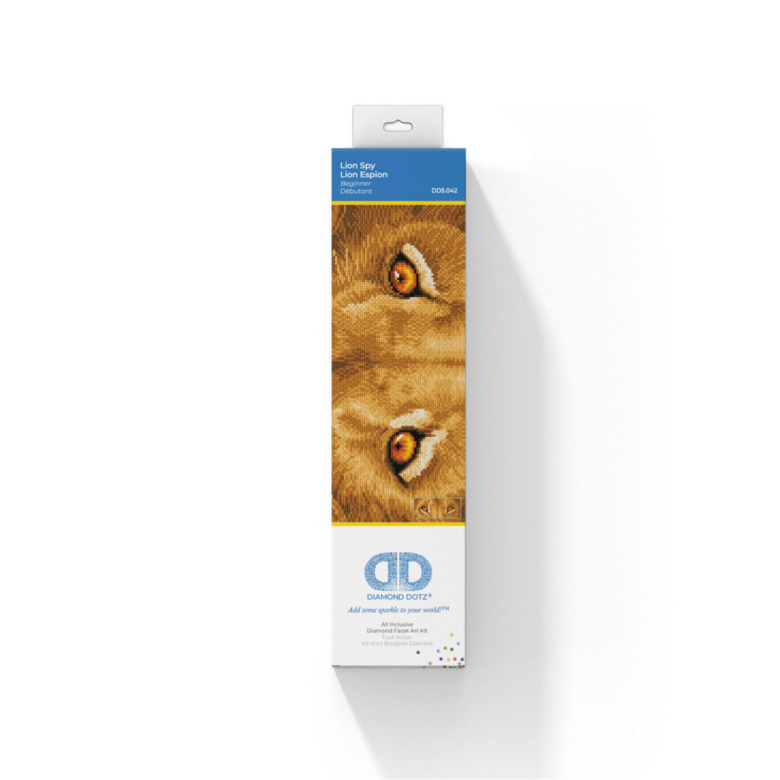 Diamond Dotz&#xAE; Intermediate Lion Spy Diamond Painting Kit