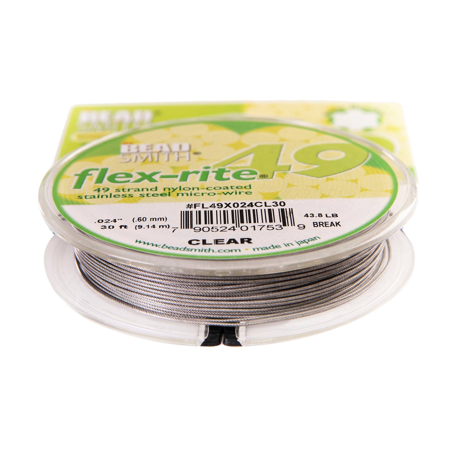 The Beadsmith&#xAE; Flex-rite&#xAE; 0.024&#x22; Clear 49 Strand Wire, 30ft.