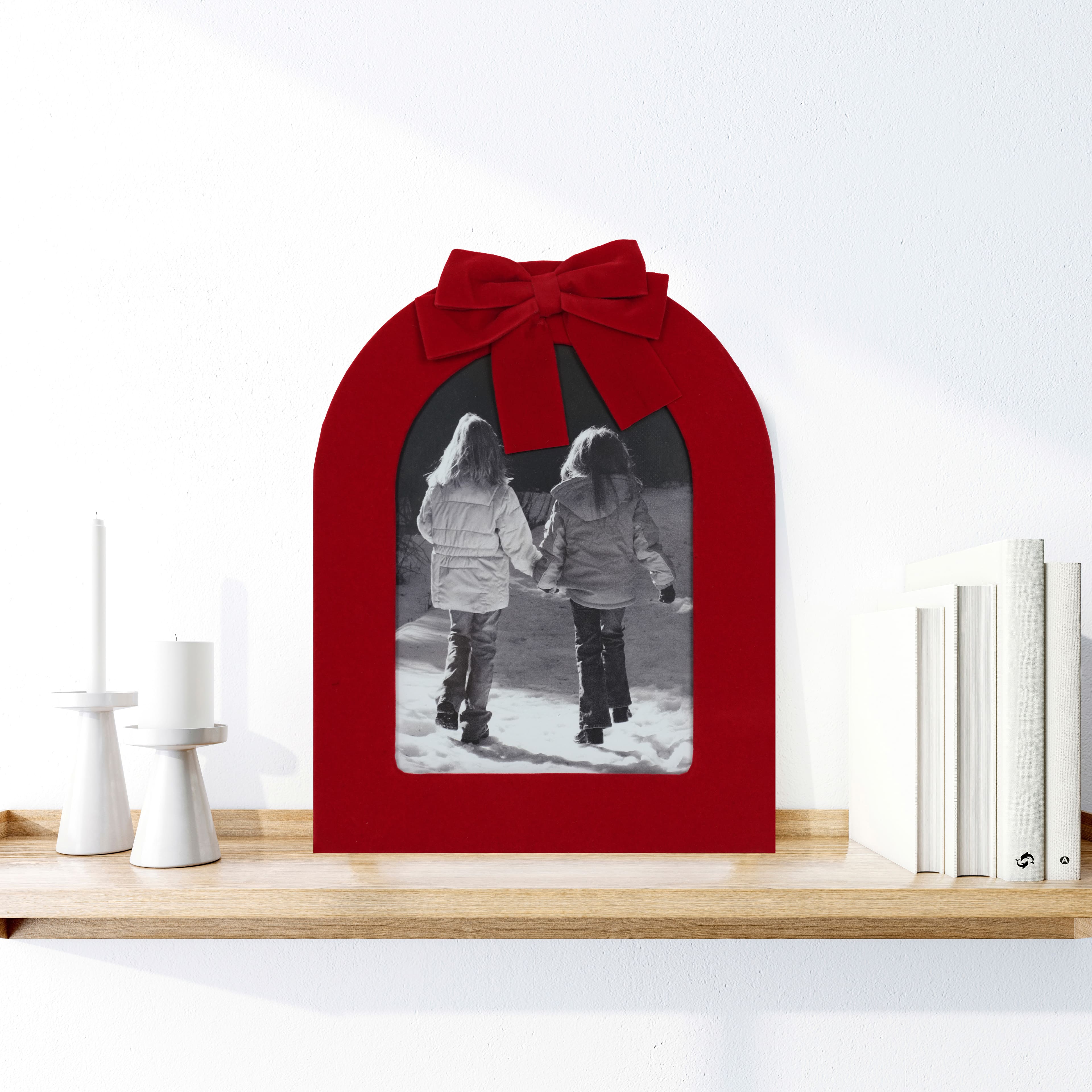 5&#x22; x 7&#x22; Velvet Arch with Bow Frame by Studio D&#xE9;cor&#xAE;
